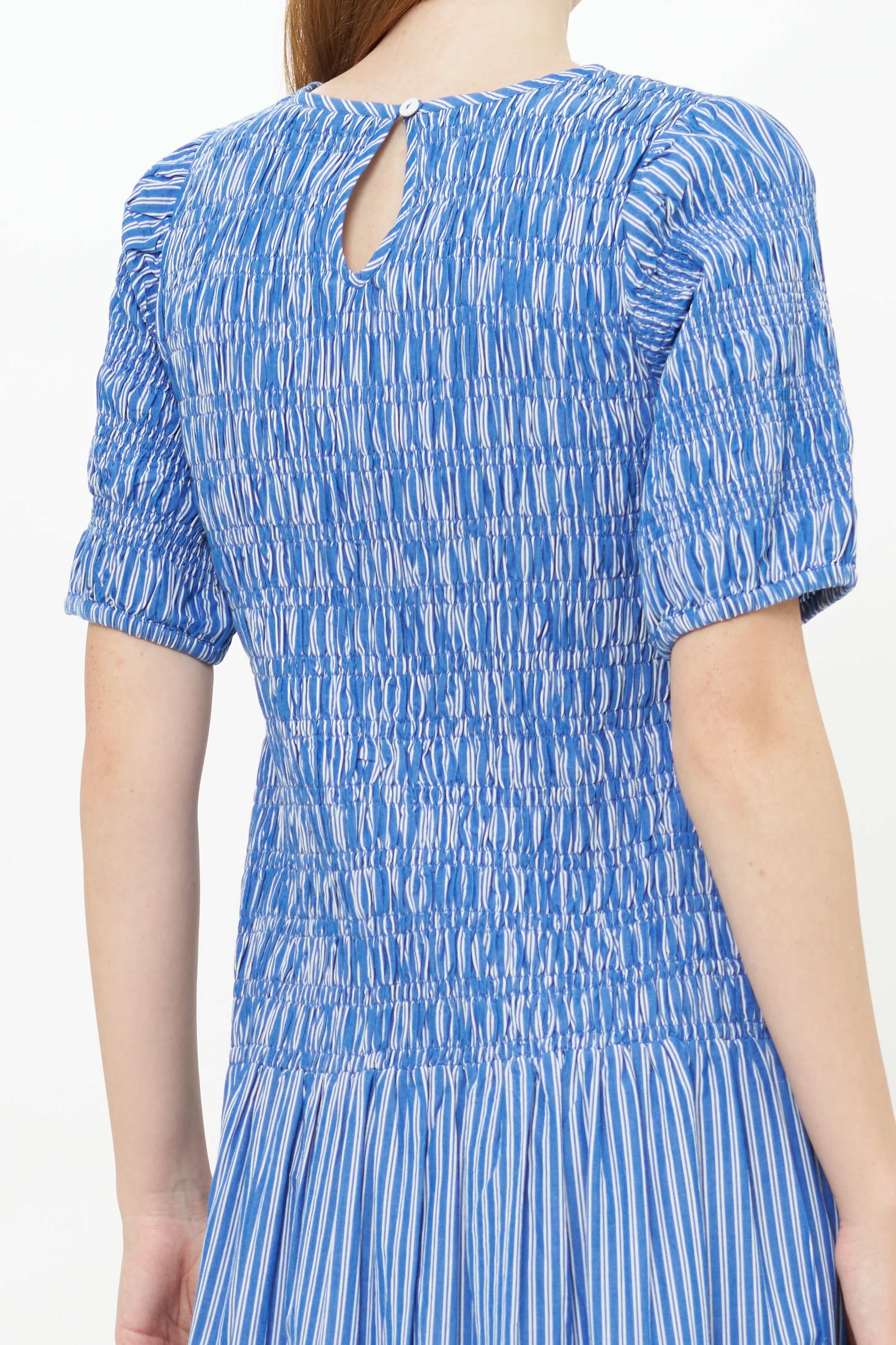 Smocked Drop Waist Maxi- Devon Blue - Image 12
