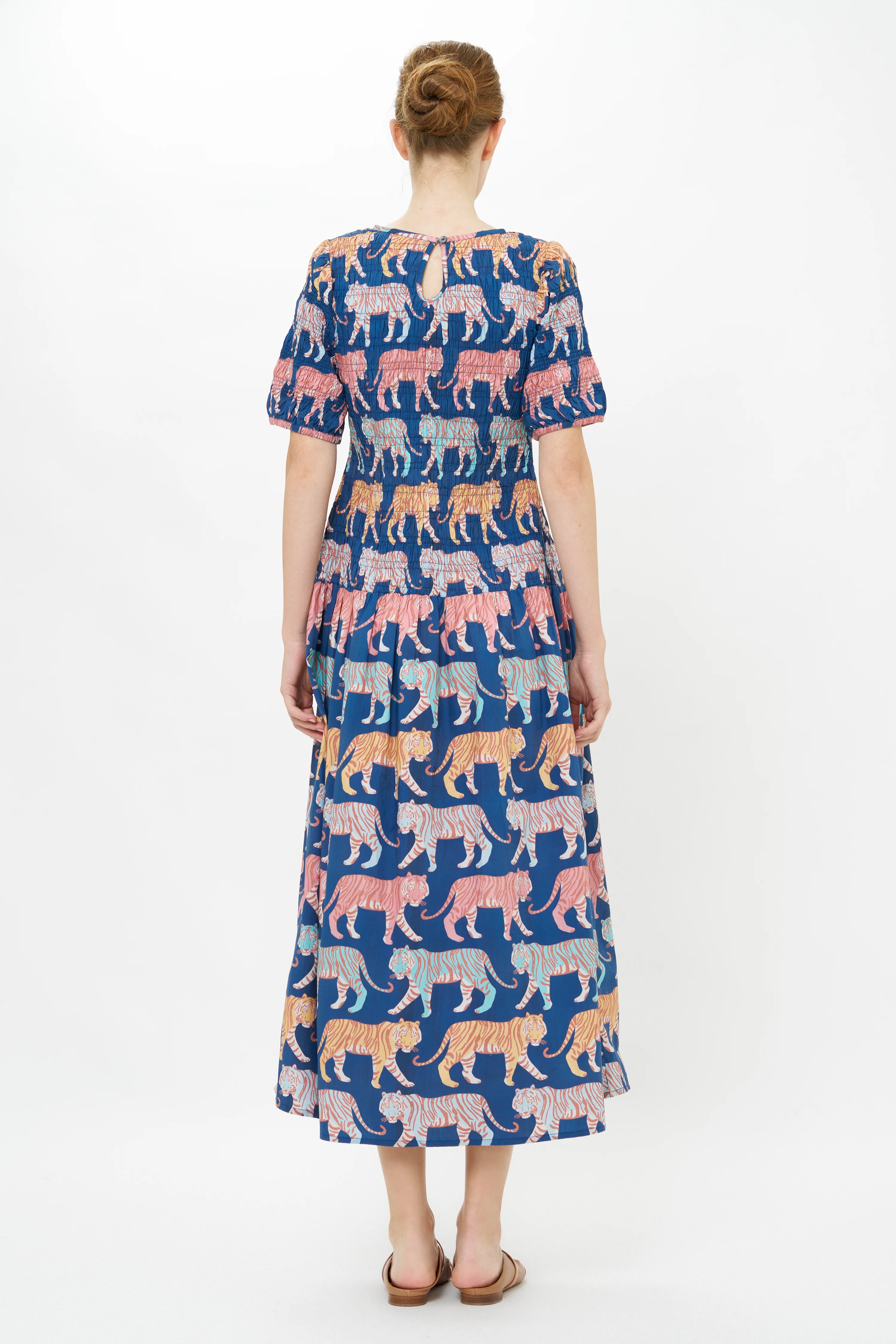 Smocked Drop Waist Maxi- Raj Navy - Image 5