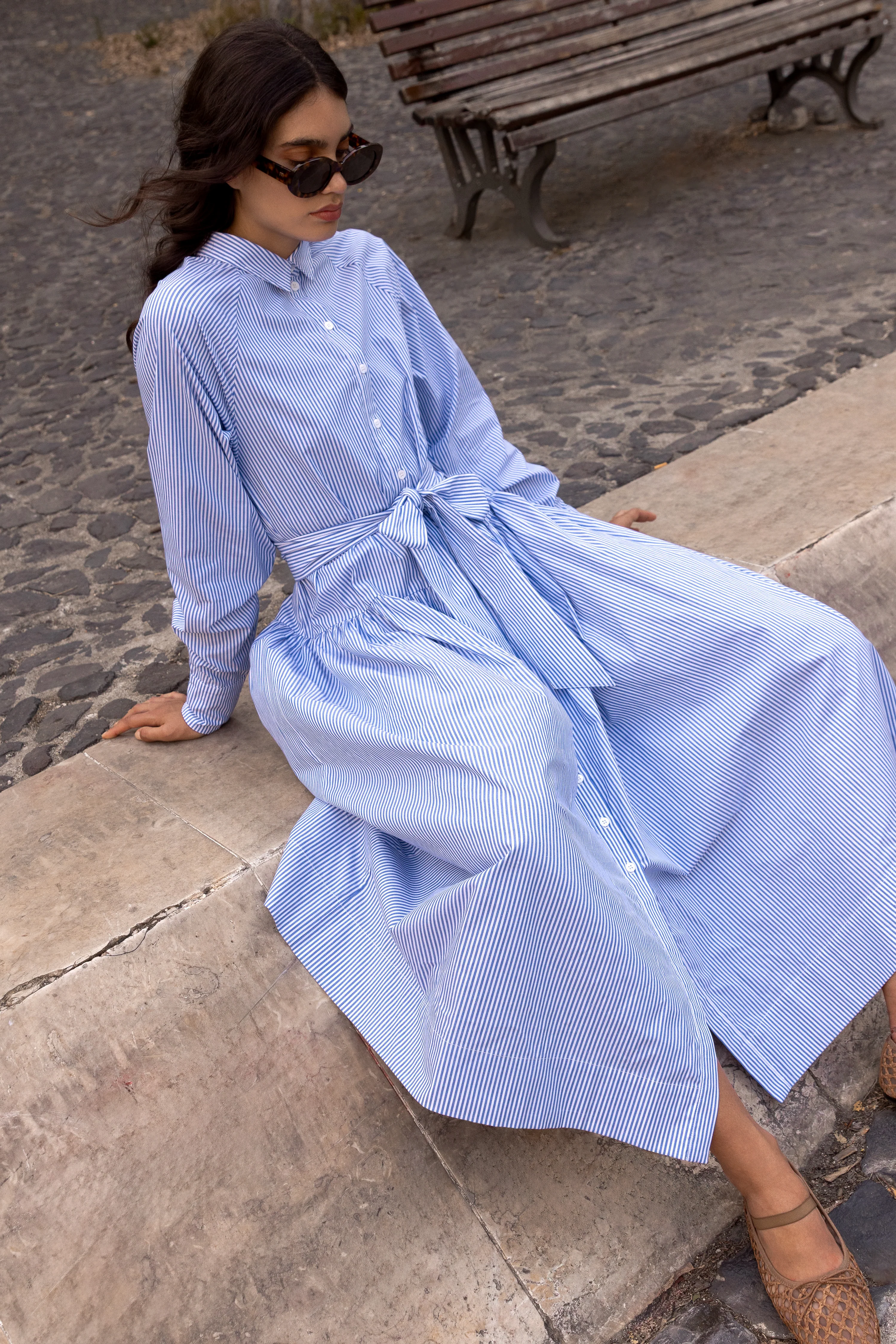 Layla Dress- Surrey Blue - Image 8