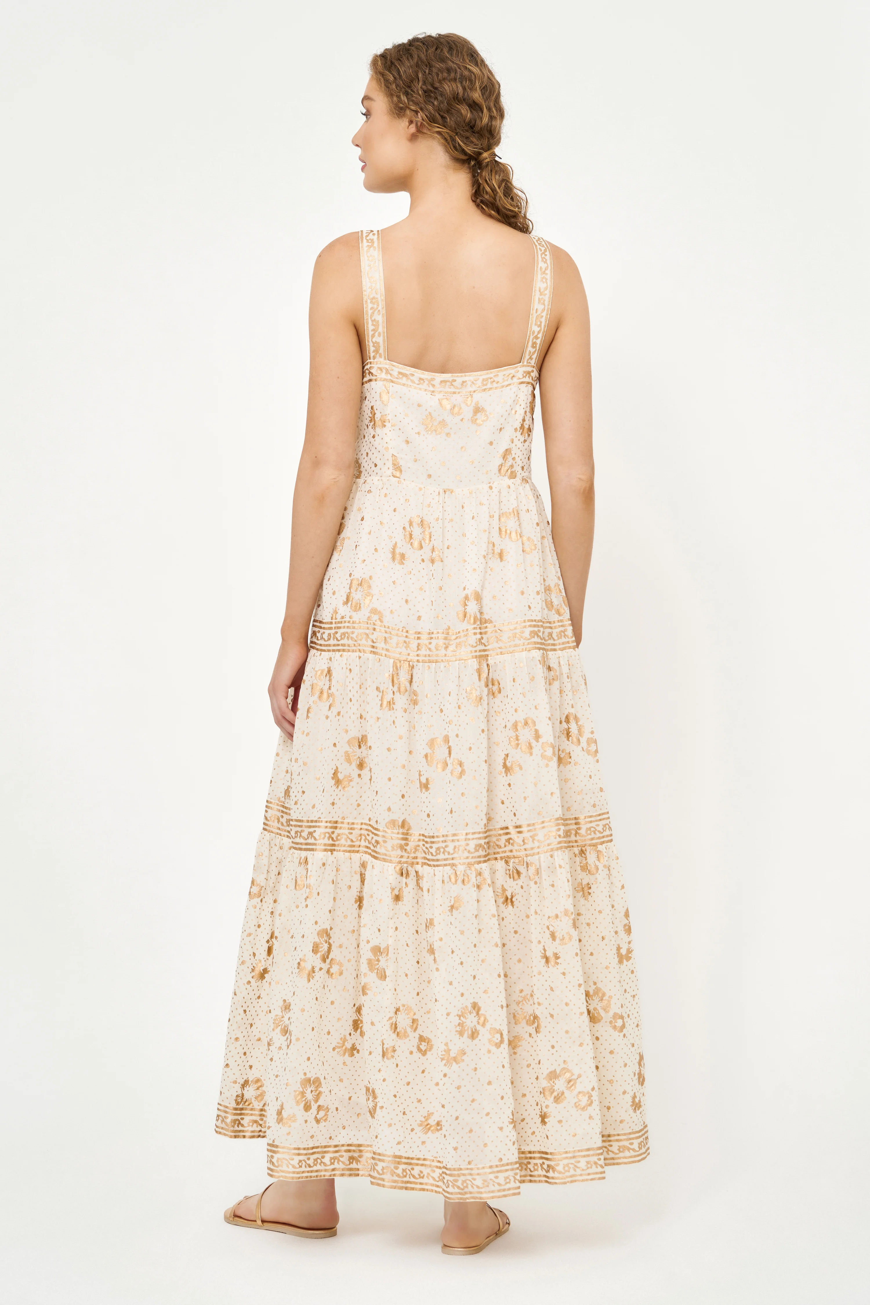 Strappy Maxi- Carlin Cream Gold - Image 10