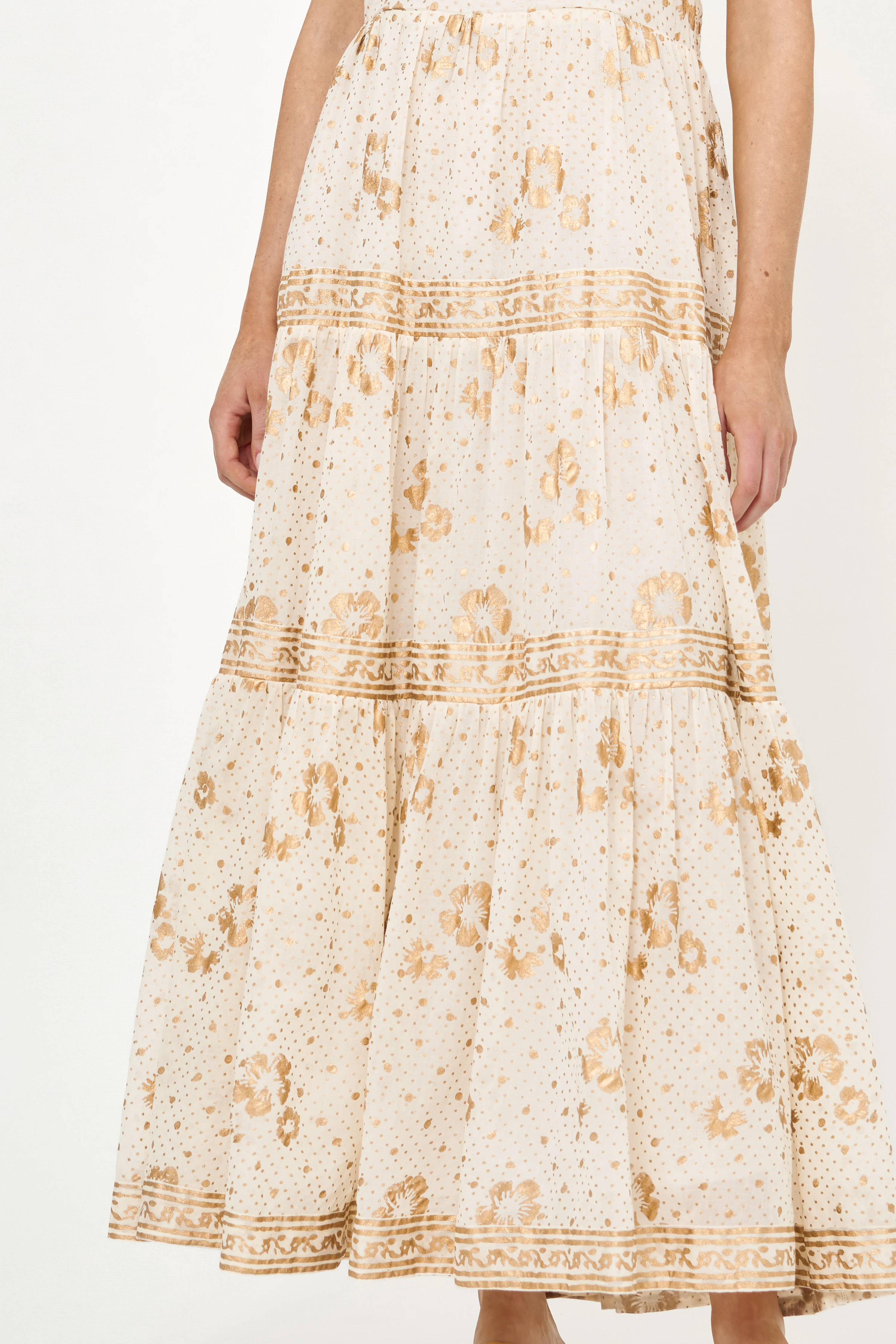 Strappy Maxi- Carlin Cream Gold - Image 11