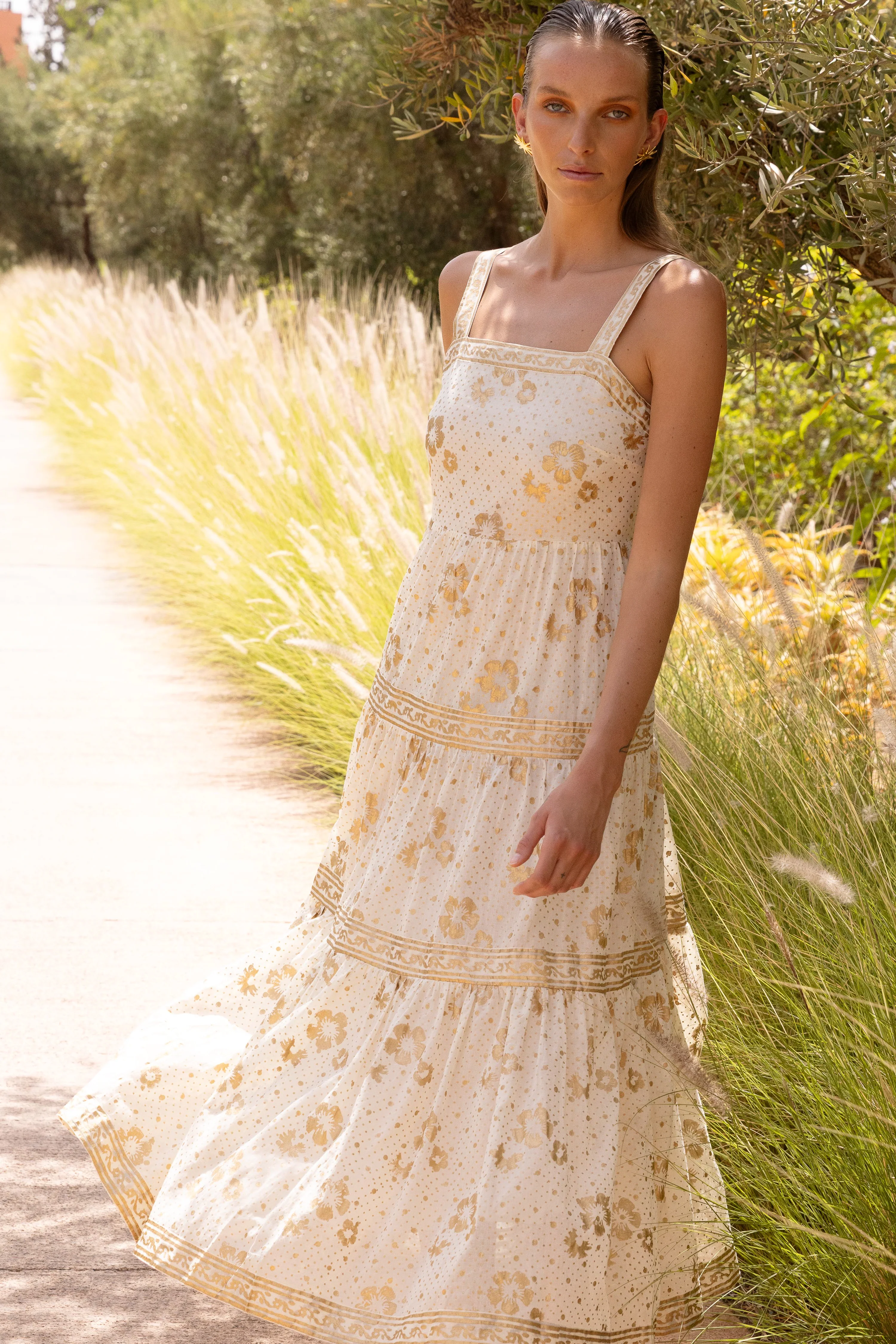 Strappy Maxi- Carlin Cream Gold - Image 6