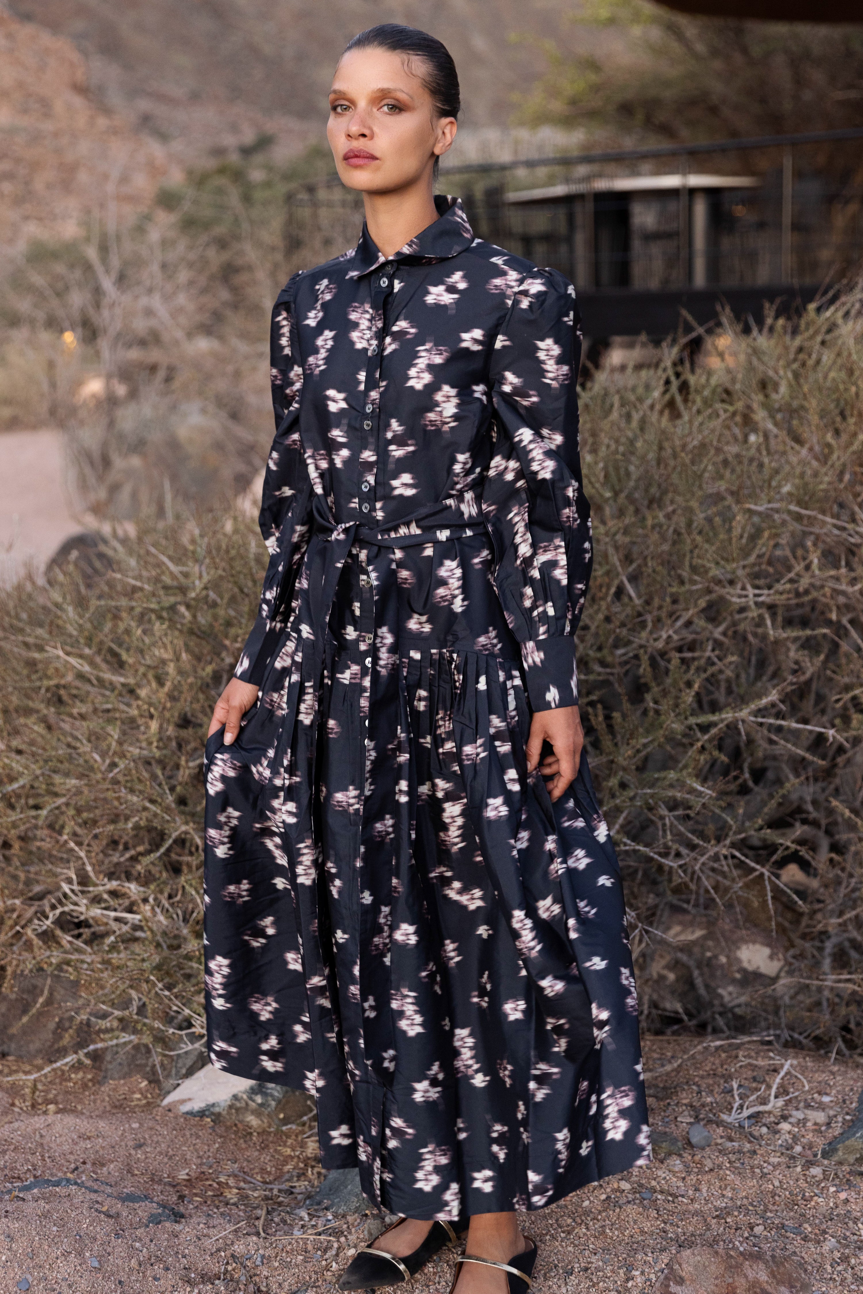 Nora Dress- Lebombo Black - Image 7