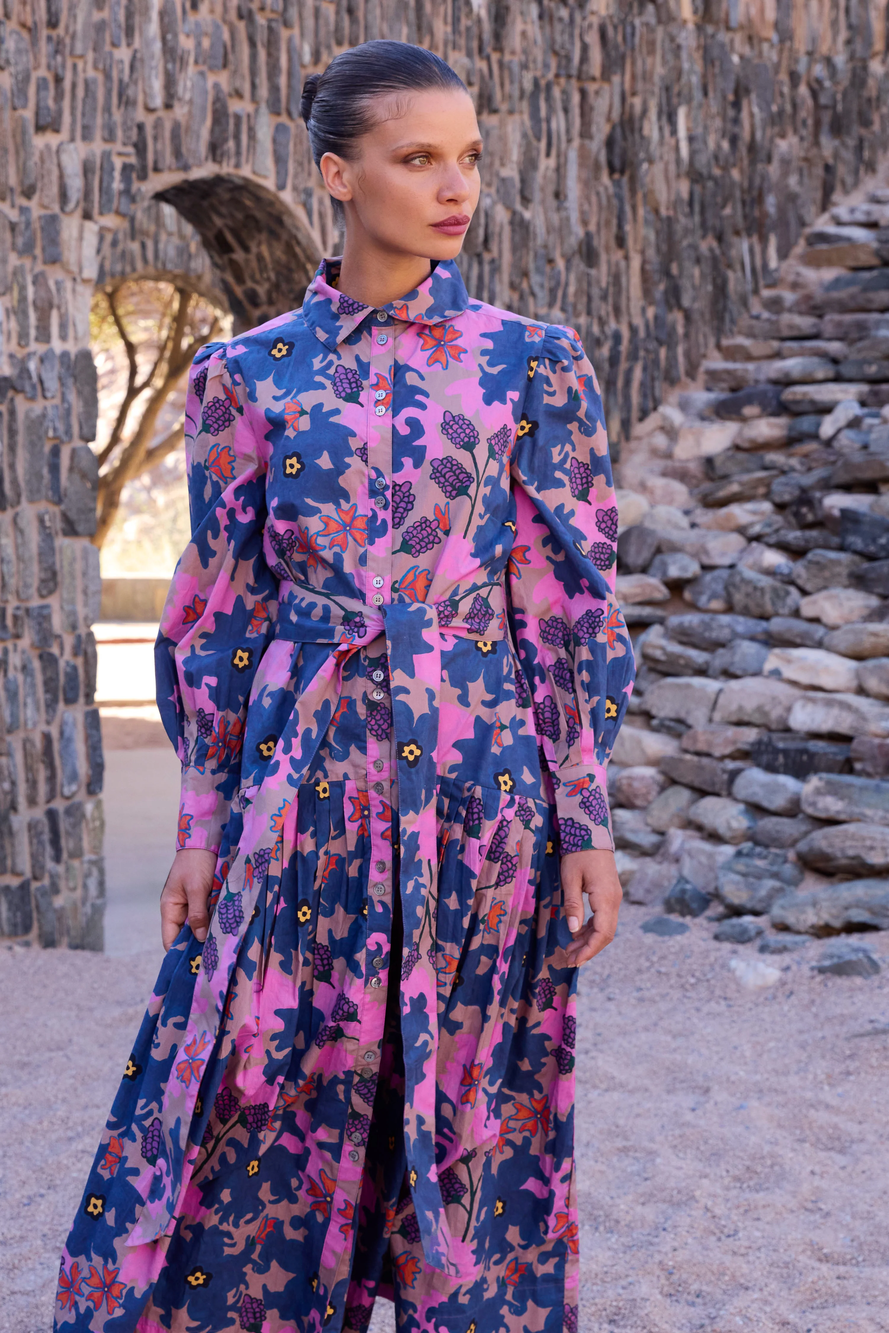 Nora Dress- Suzani Navy - Image 11