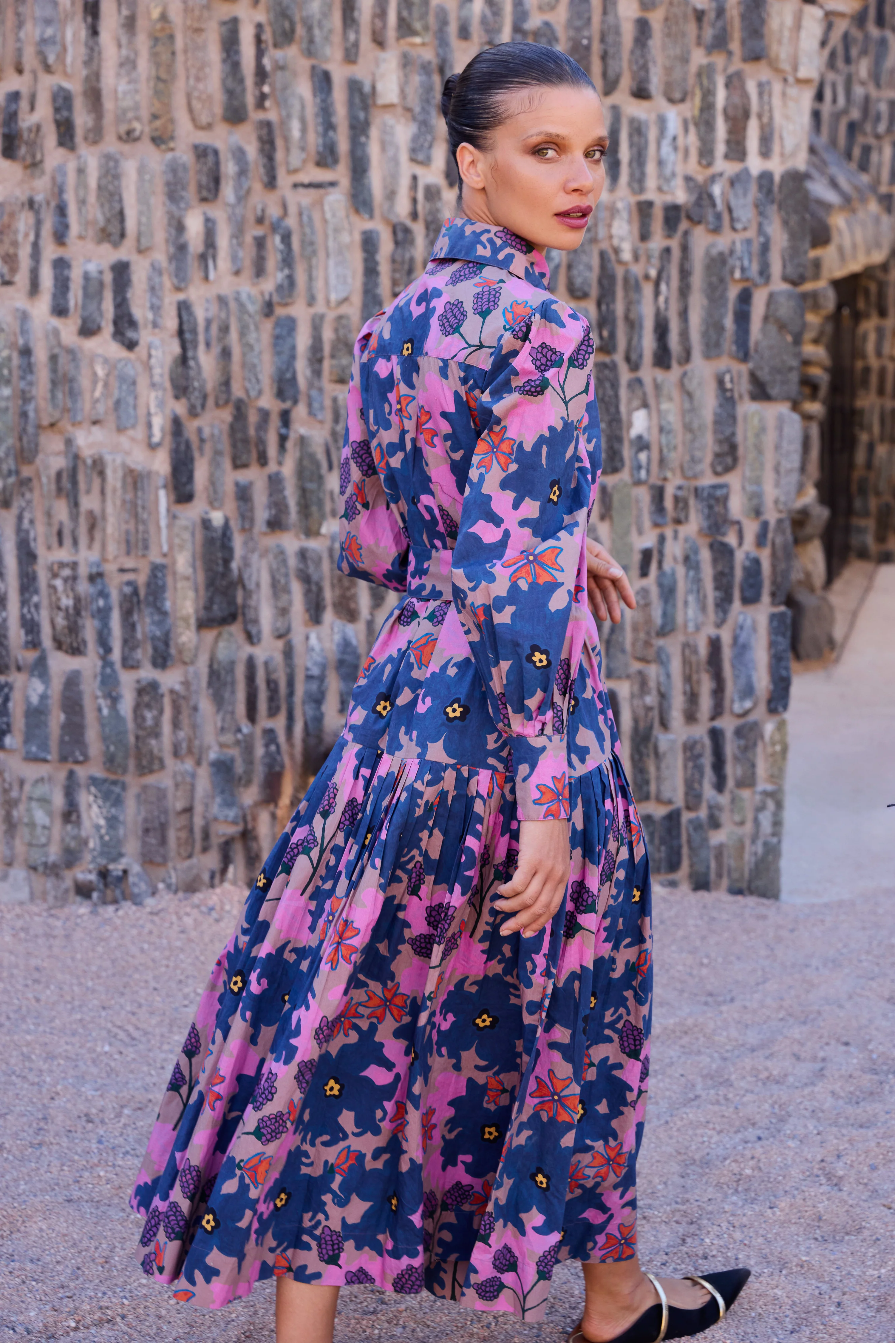 Nora Dress- Suzani Navy - Image 12