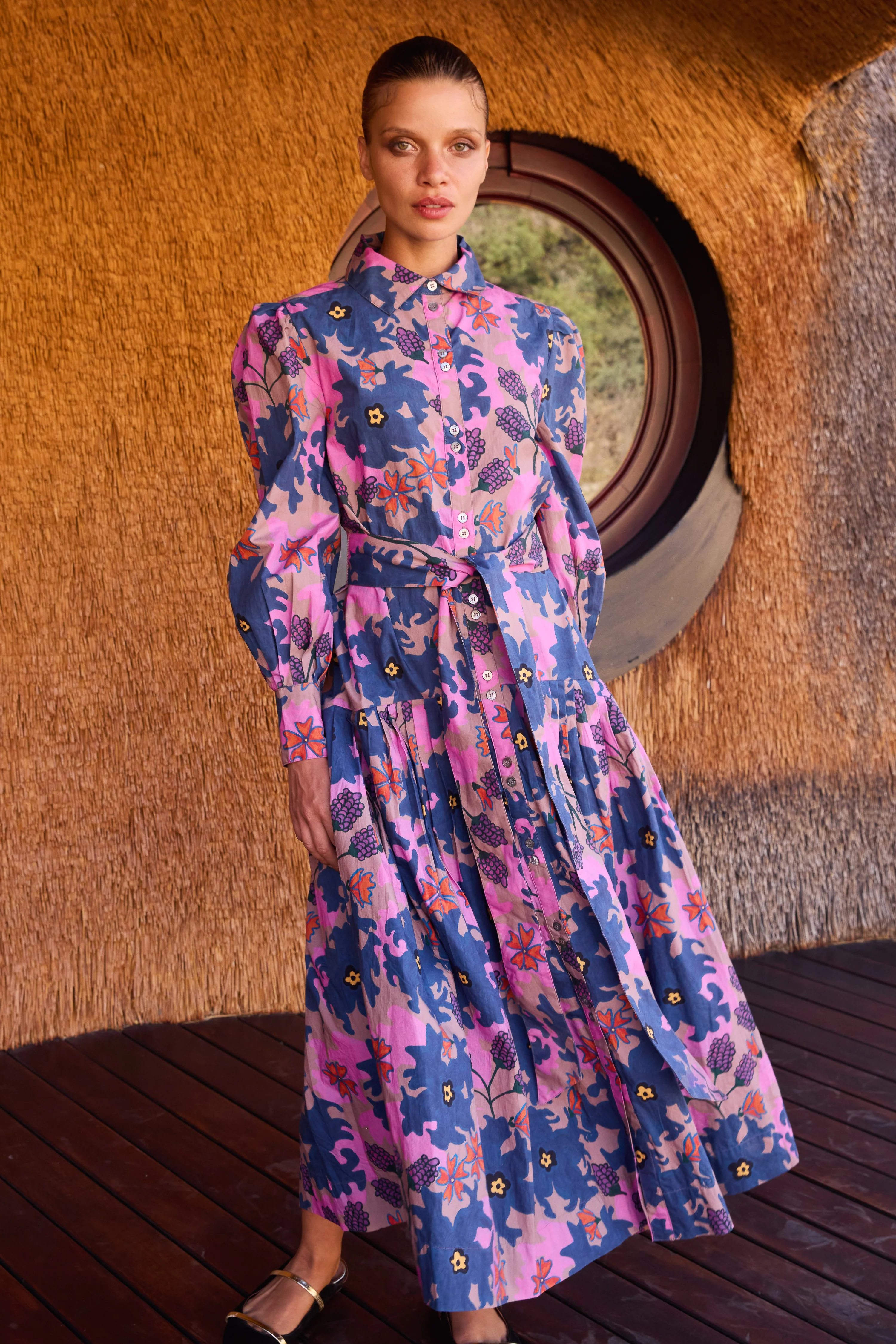 Nora Dress- Suzani Navy - Image 3