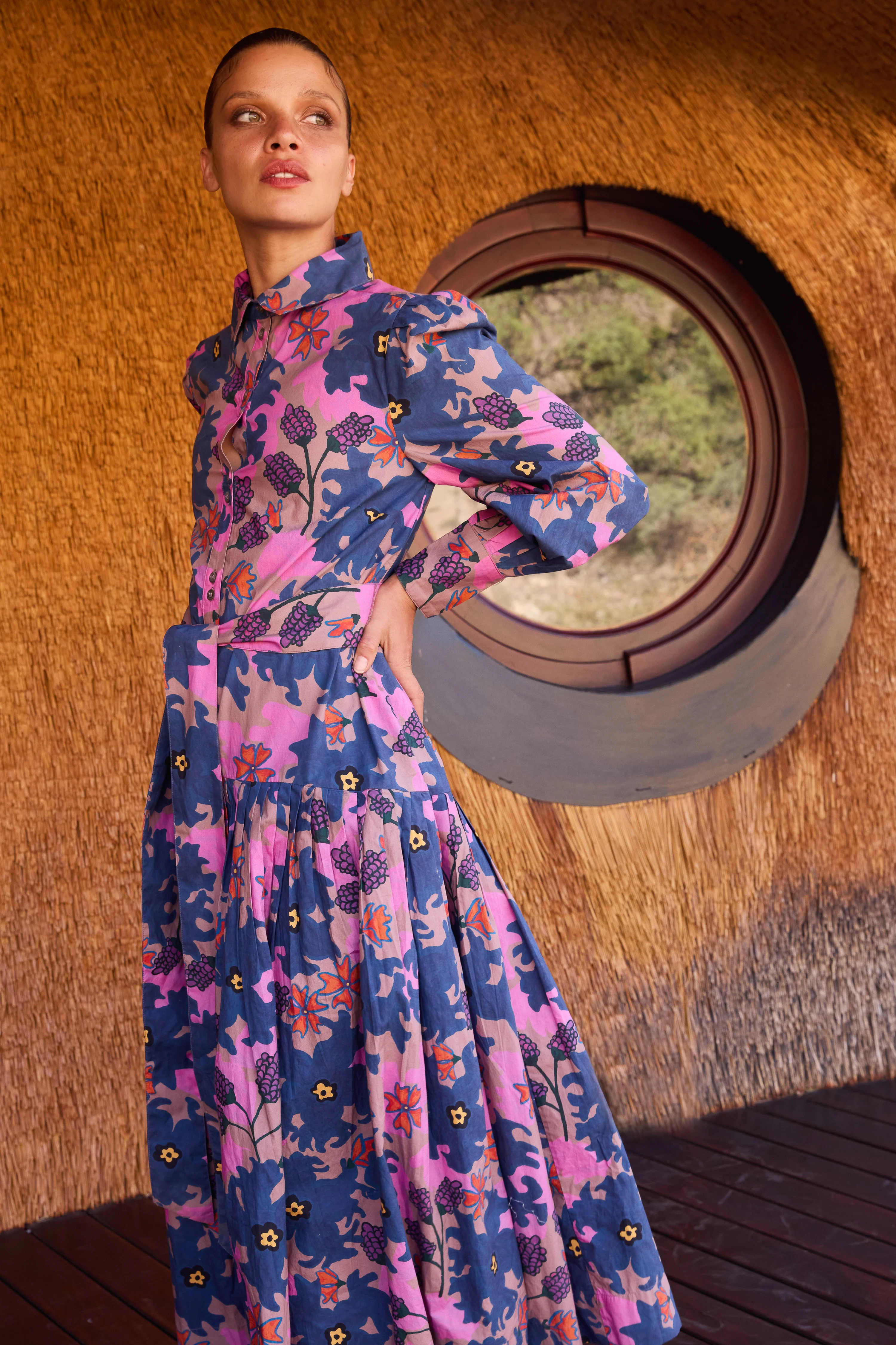 Nora Dress- Suzani Navy - Image 4