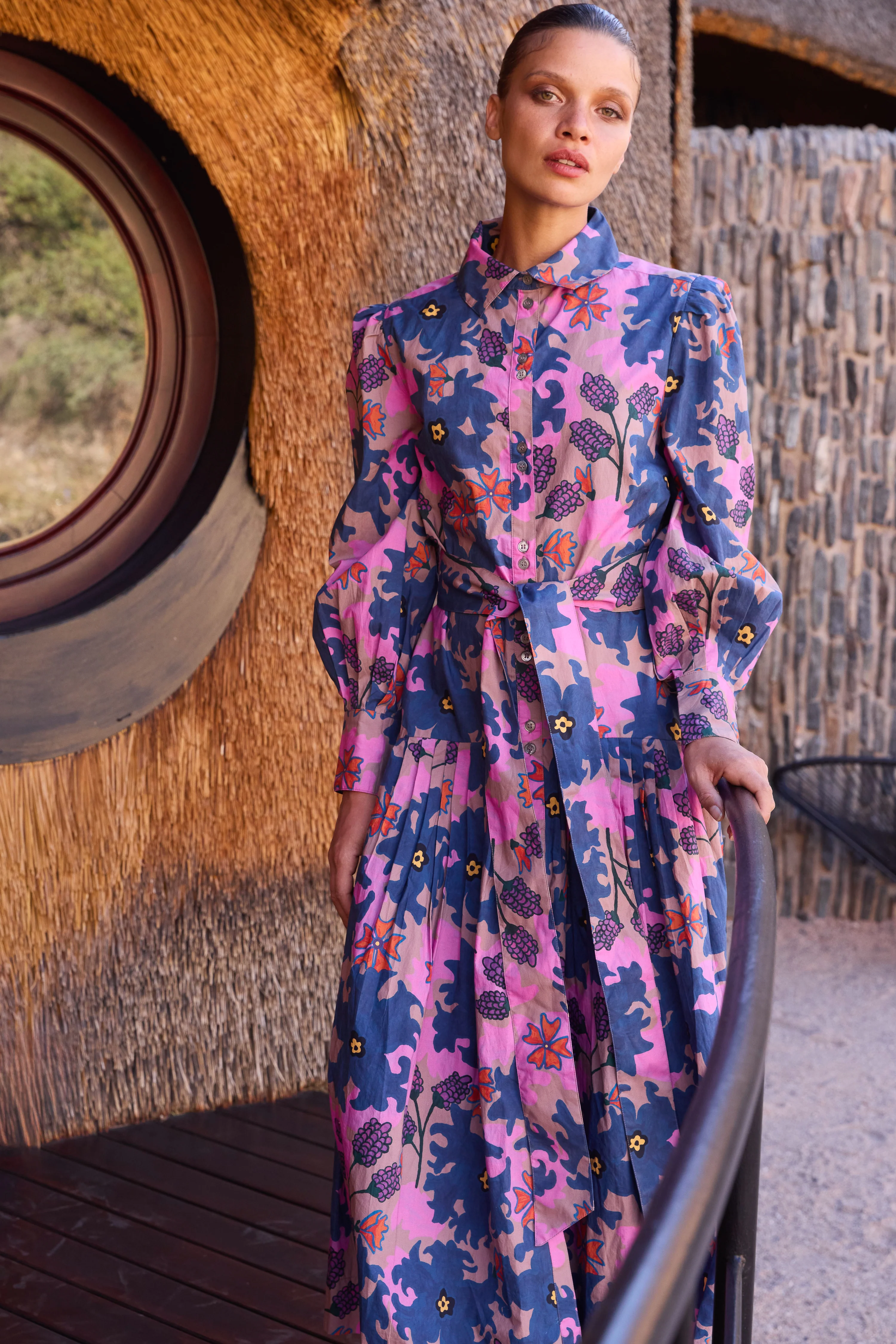 Nora Dress- Suzani Navy - Image 5