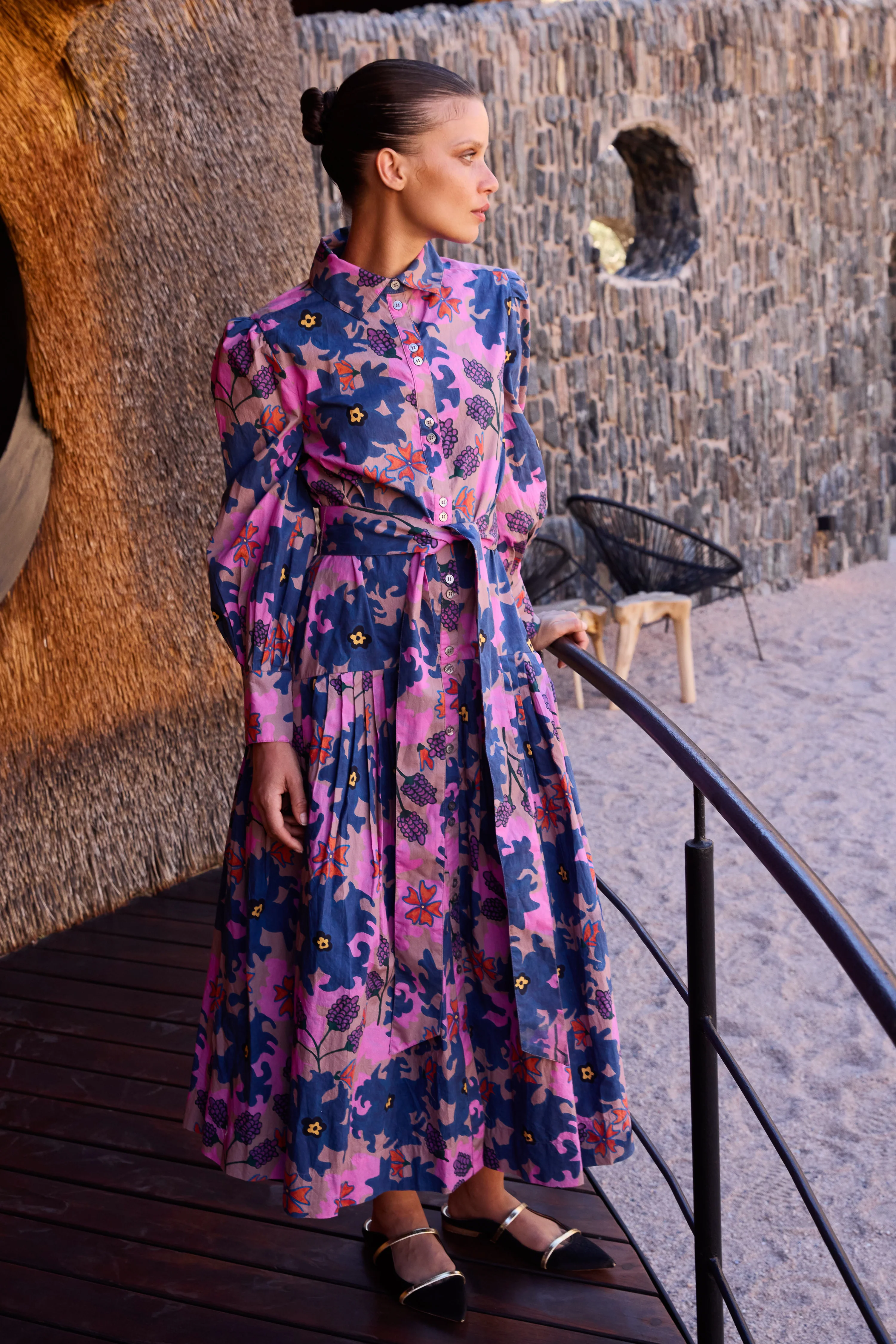 Nora Dress- Suzani Navy - Image 6