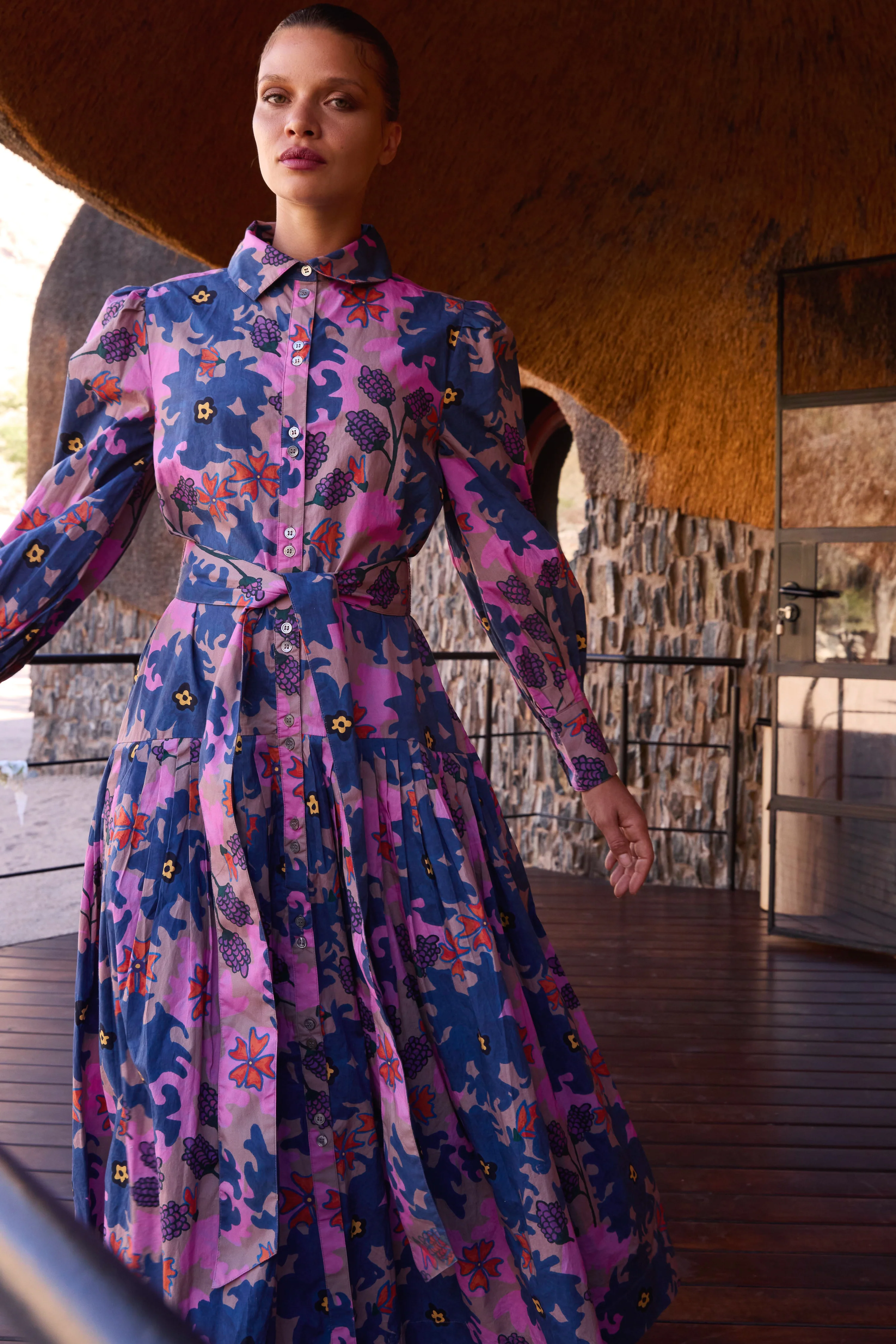 Nora Dress- Suzani Navy - Image 7