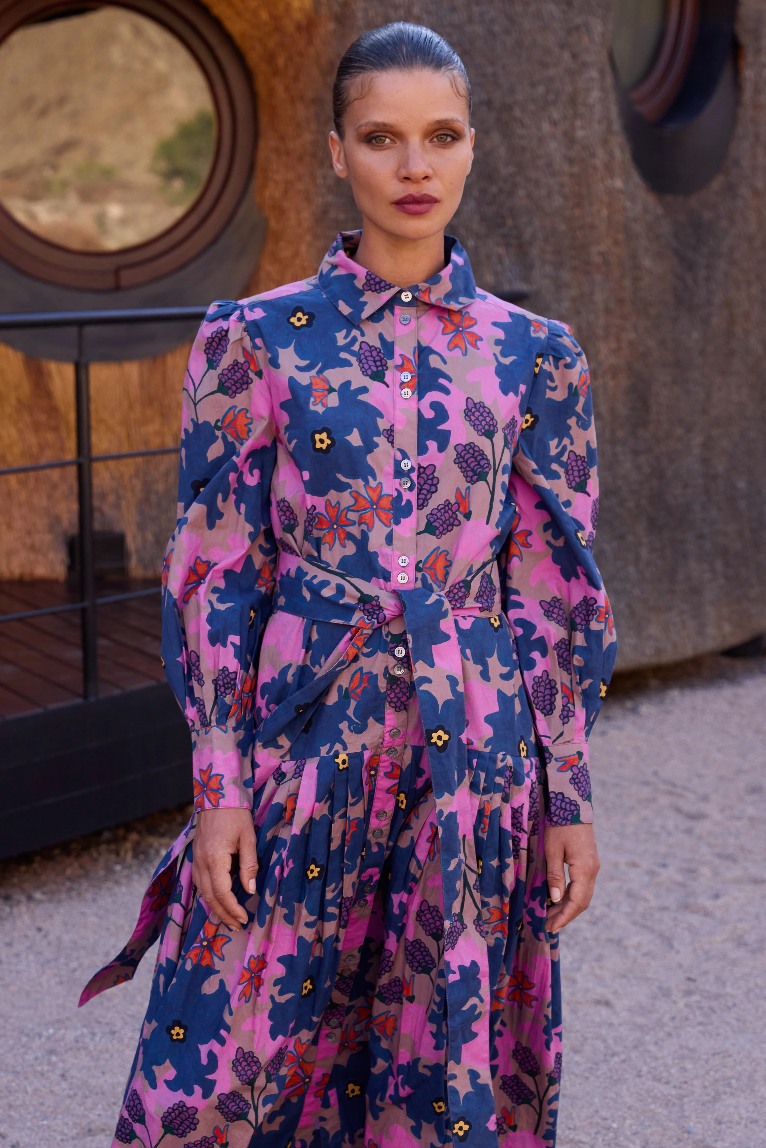 Nora Dress- Suzani Navy - Image 8