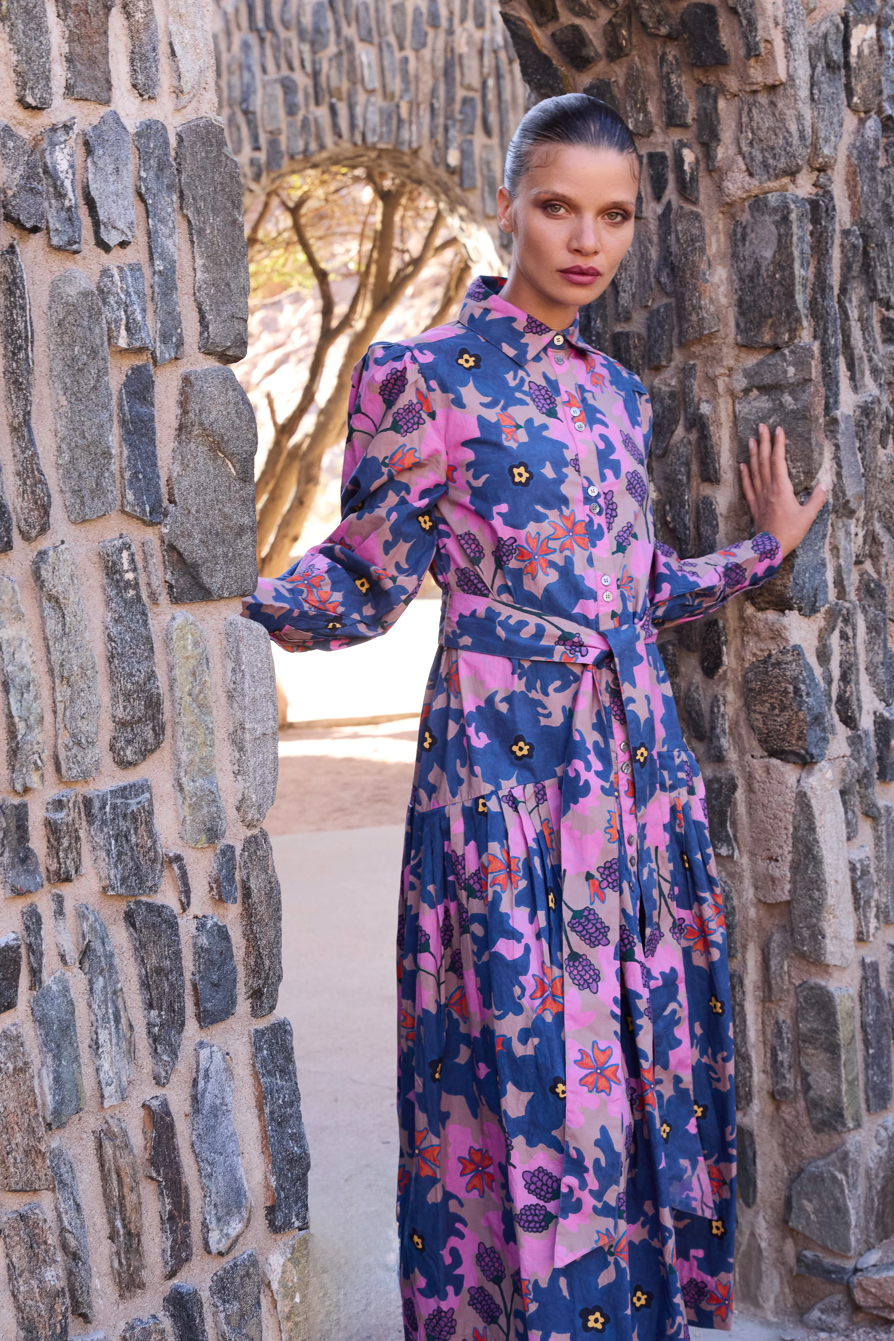 Nora Dress- Suzani Navy - Image 9