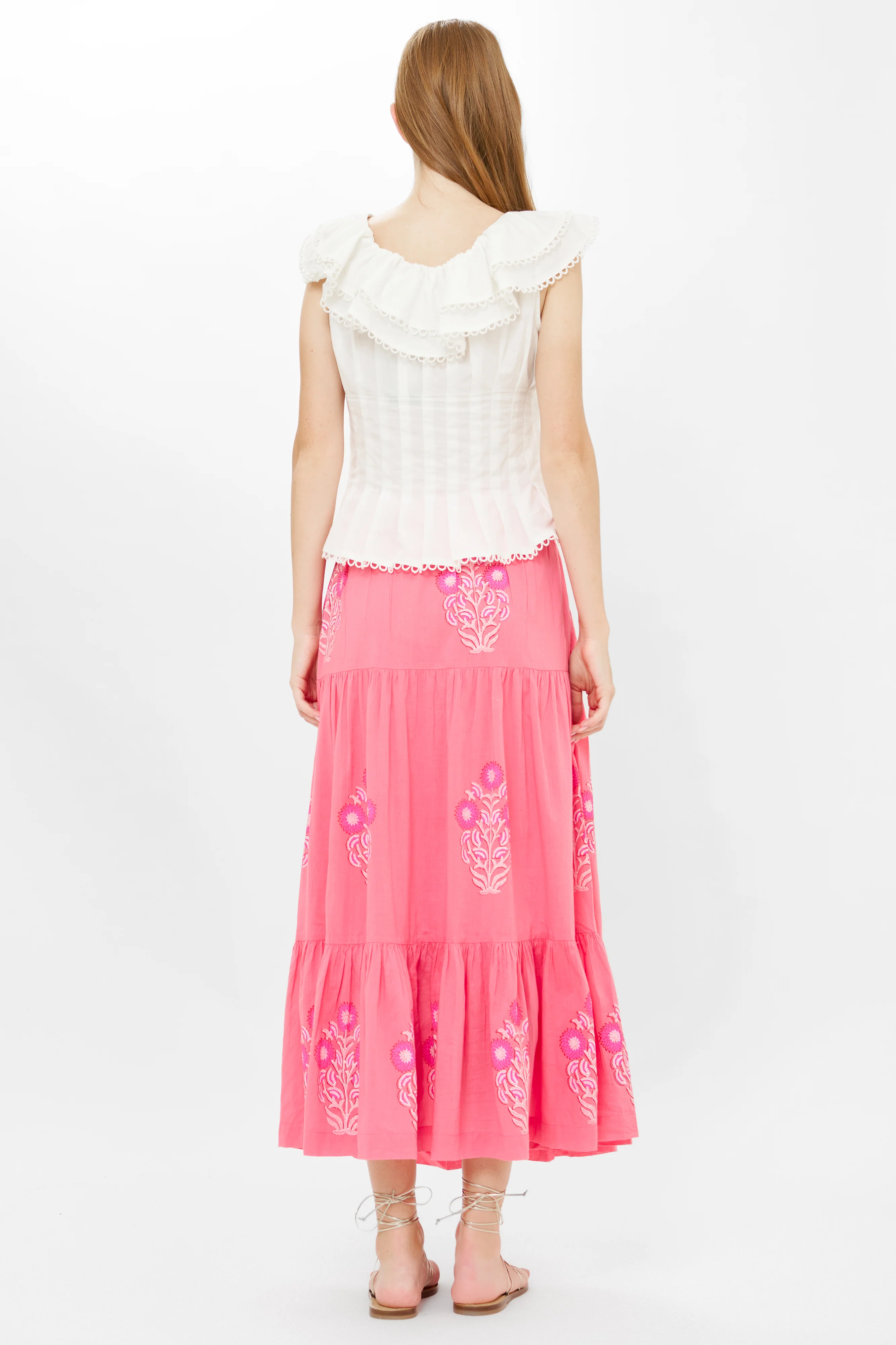 Button Front Skirt- Raton Pink - Image 5
