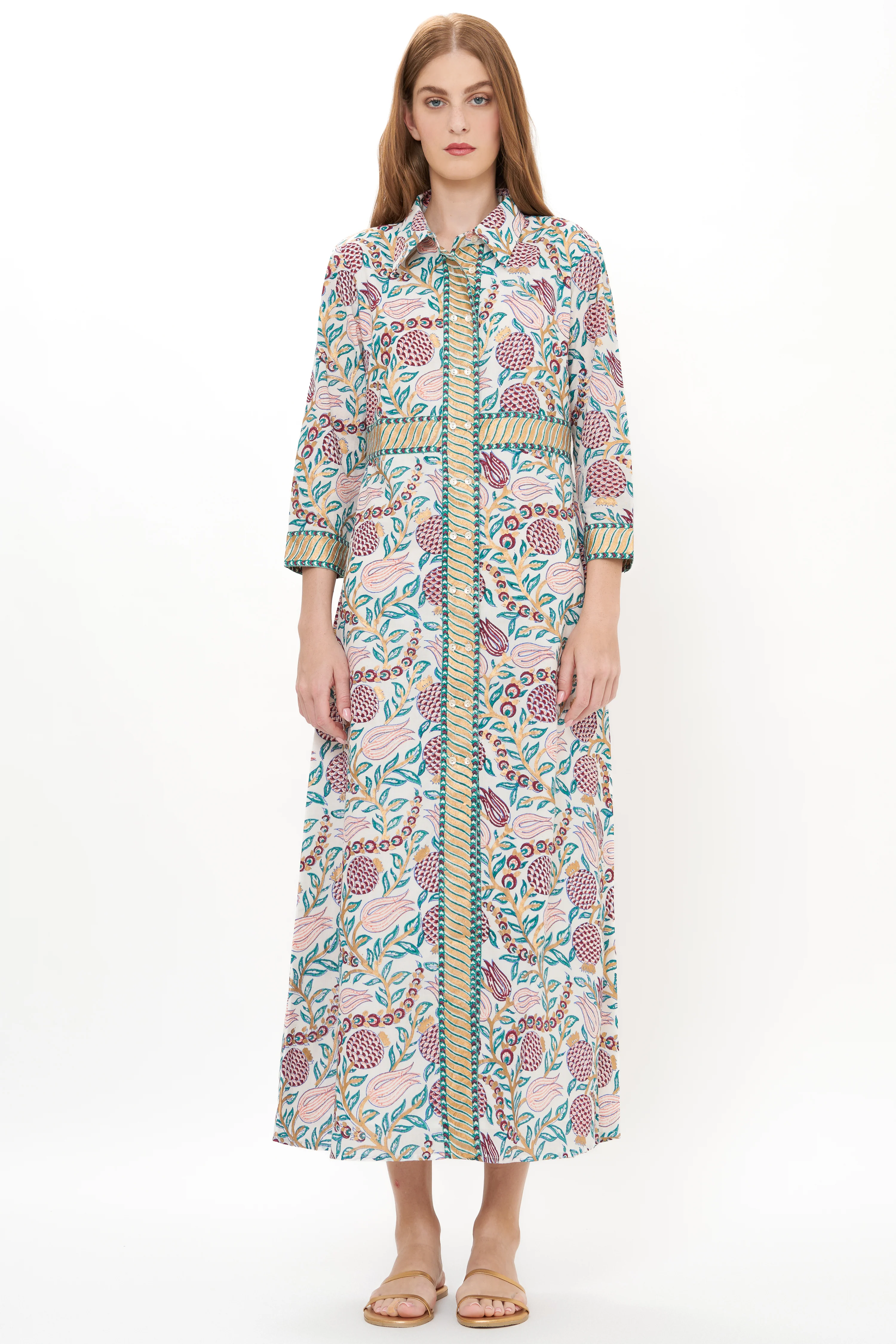 Shirt Dress Maxi- Tupi Teal - Image 5