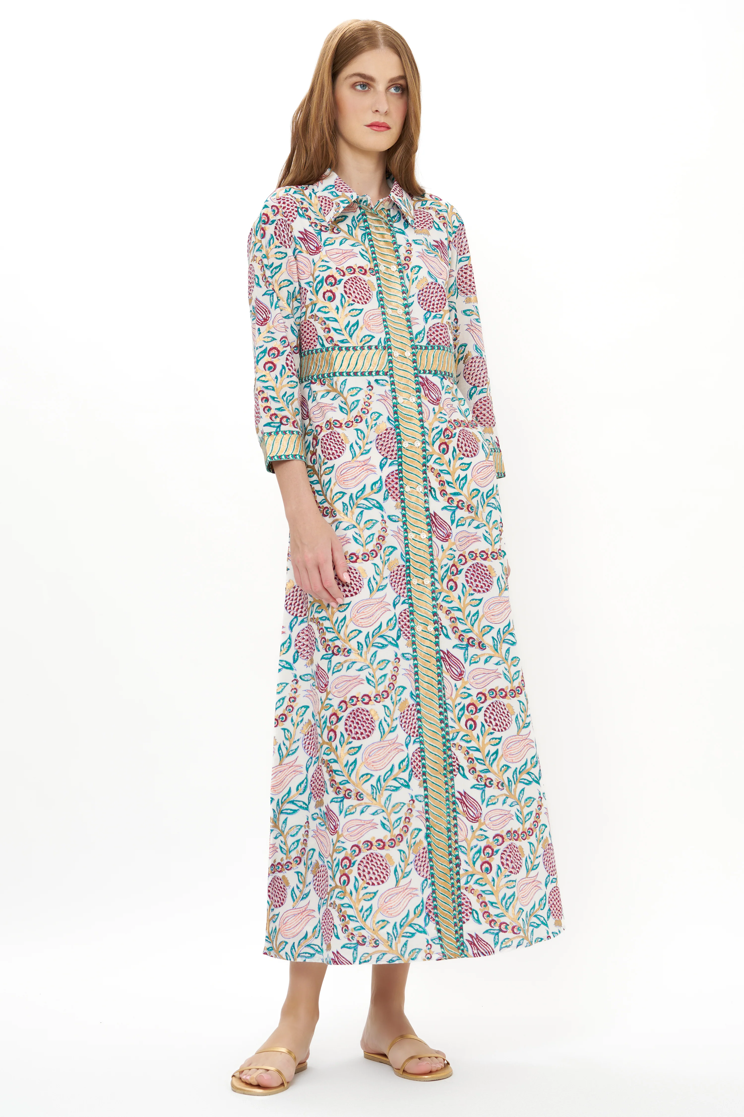Shirt Dress Maxi- Tupi Teal - Image 6