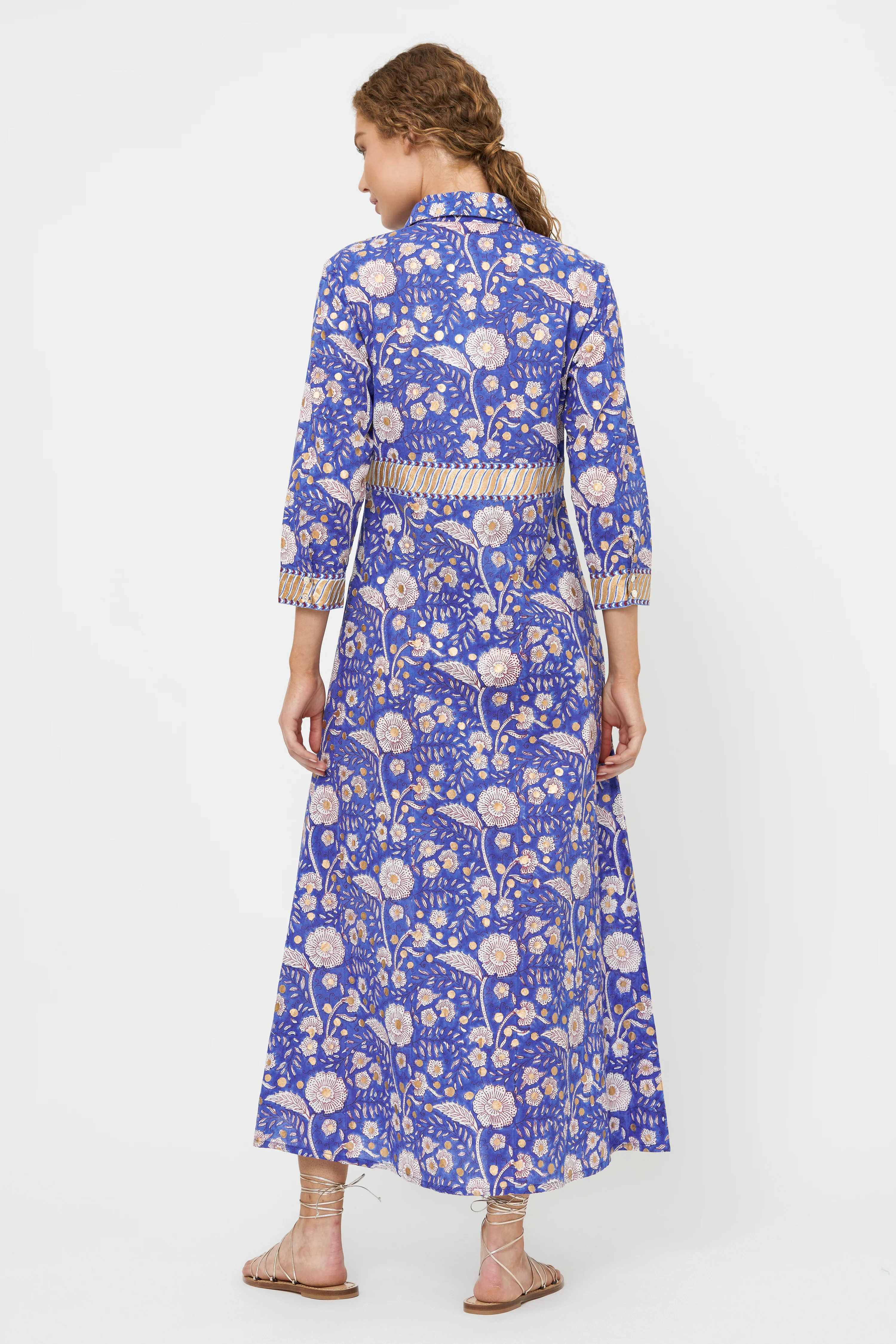 Shirt Dress Maxi- Carolina Cobalt - Image 8