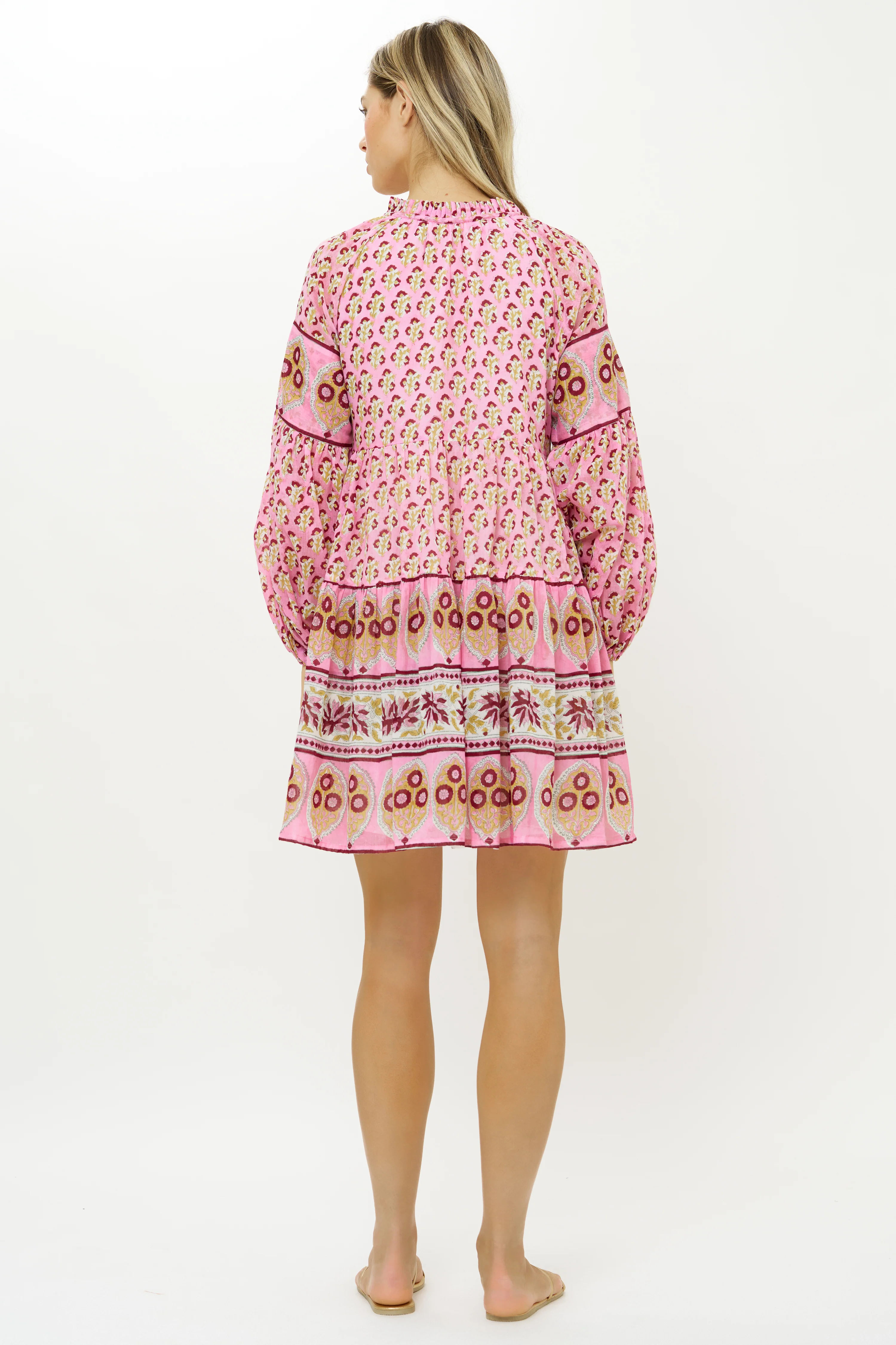 Balloon Sleeve Short- Riad Rhubarb - Image 6