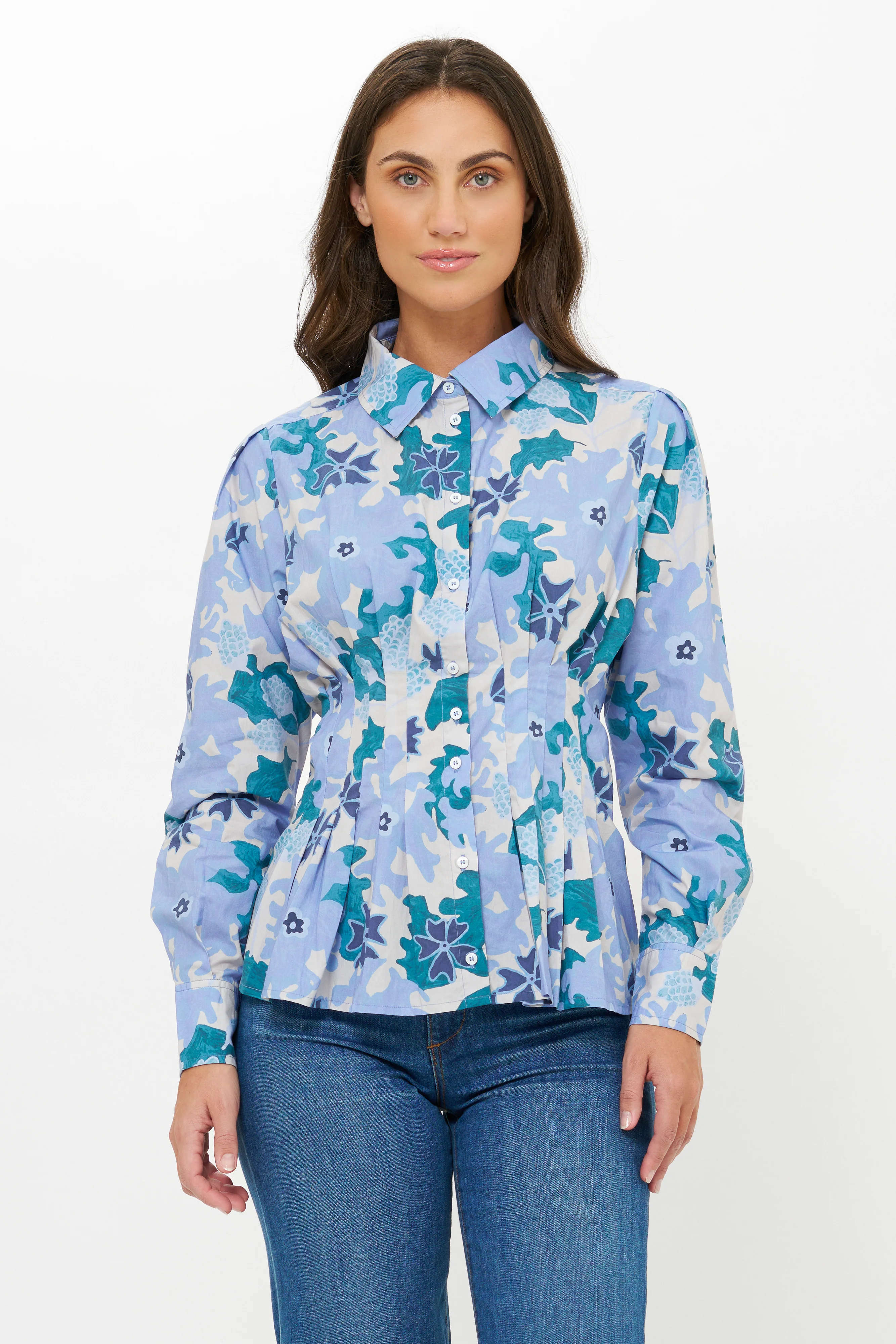 Elizabeth Top- Suzani Blue - Image 4