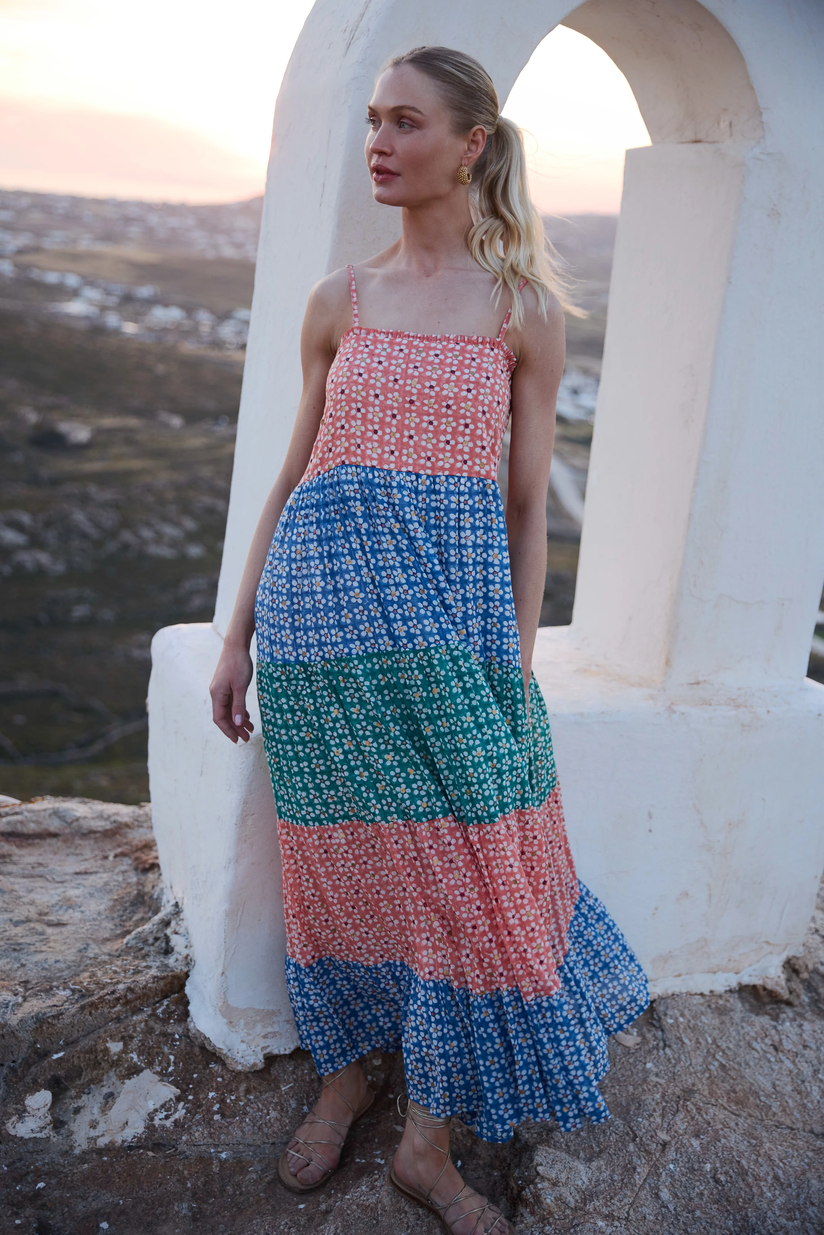 Smocked Back Maxi- Aster Blue - Image 3