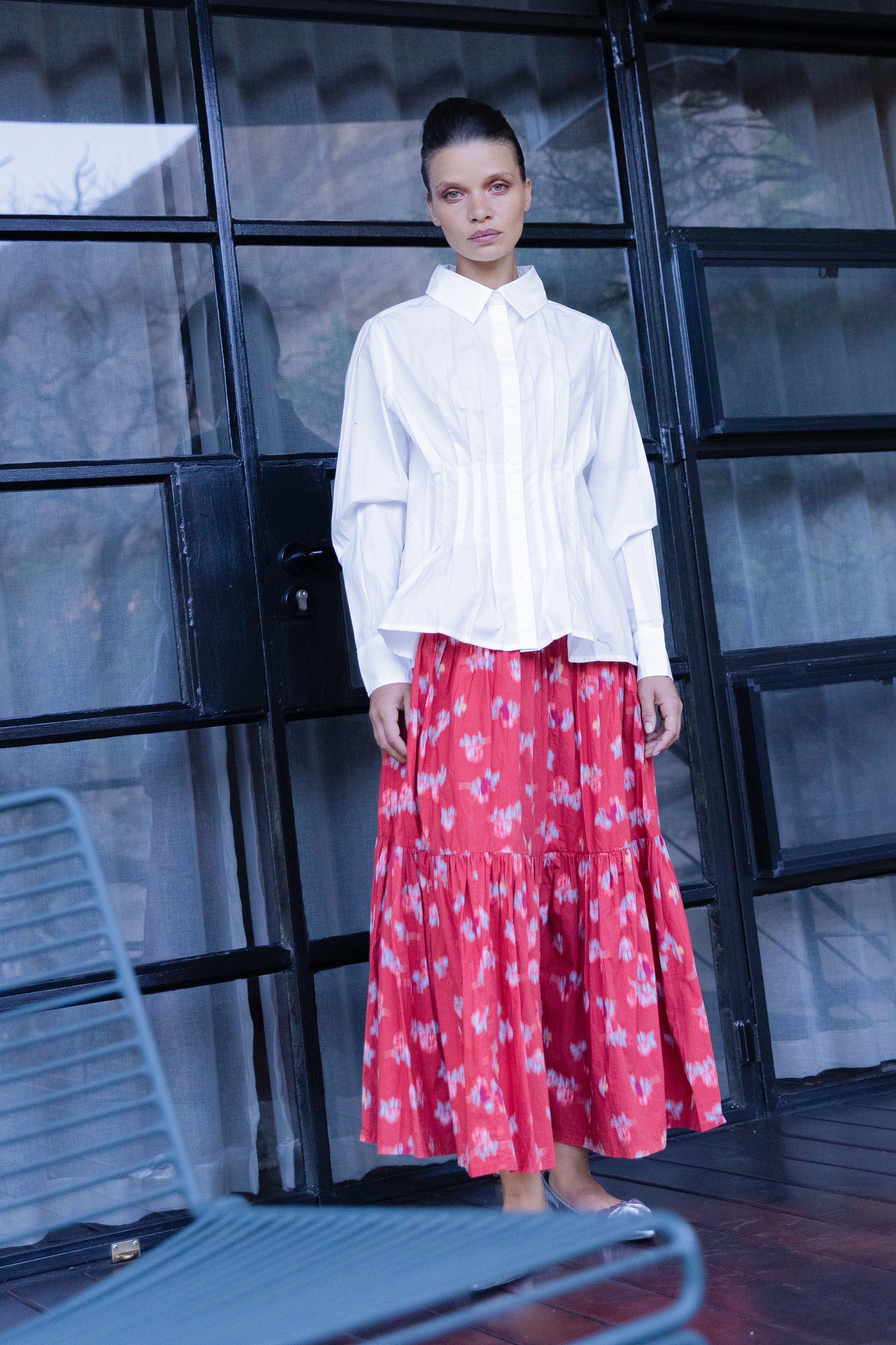 Tiered Maxi Skirt- Lebombo Rust - Image 3