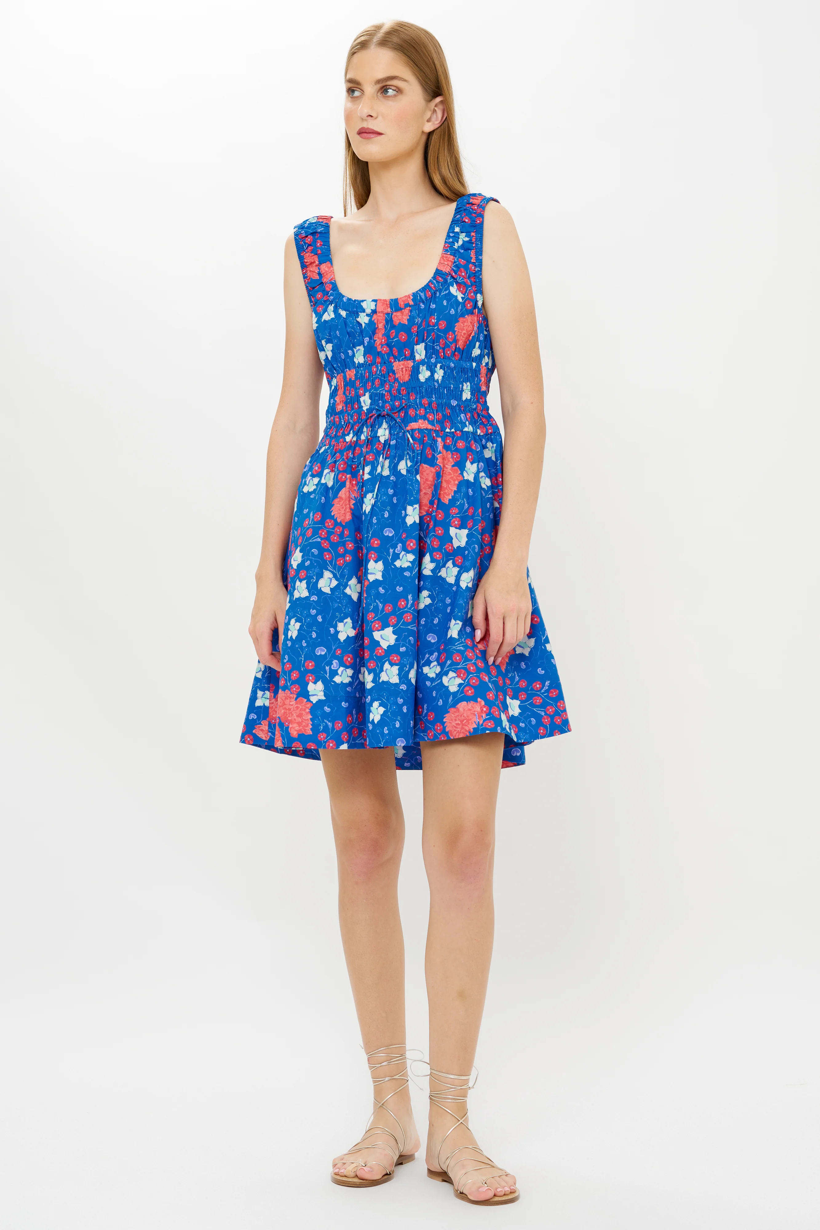 Harper Mini Dress- Fleur Blue - Image 3