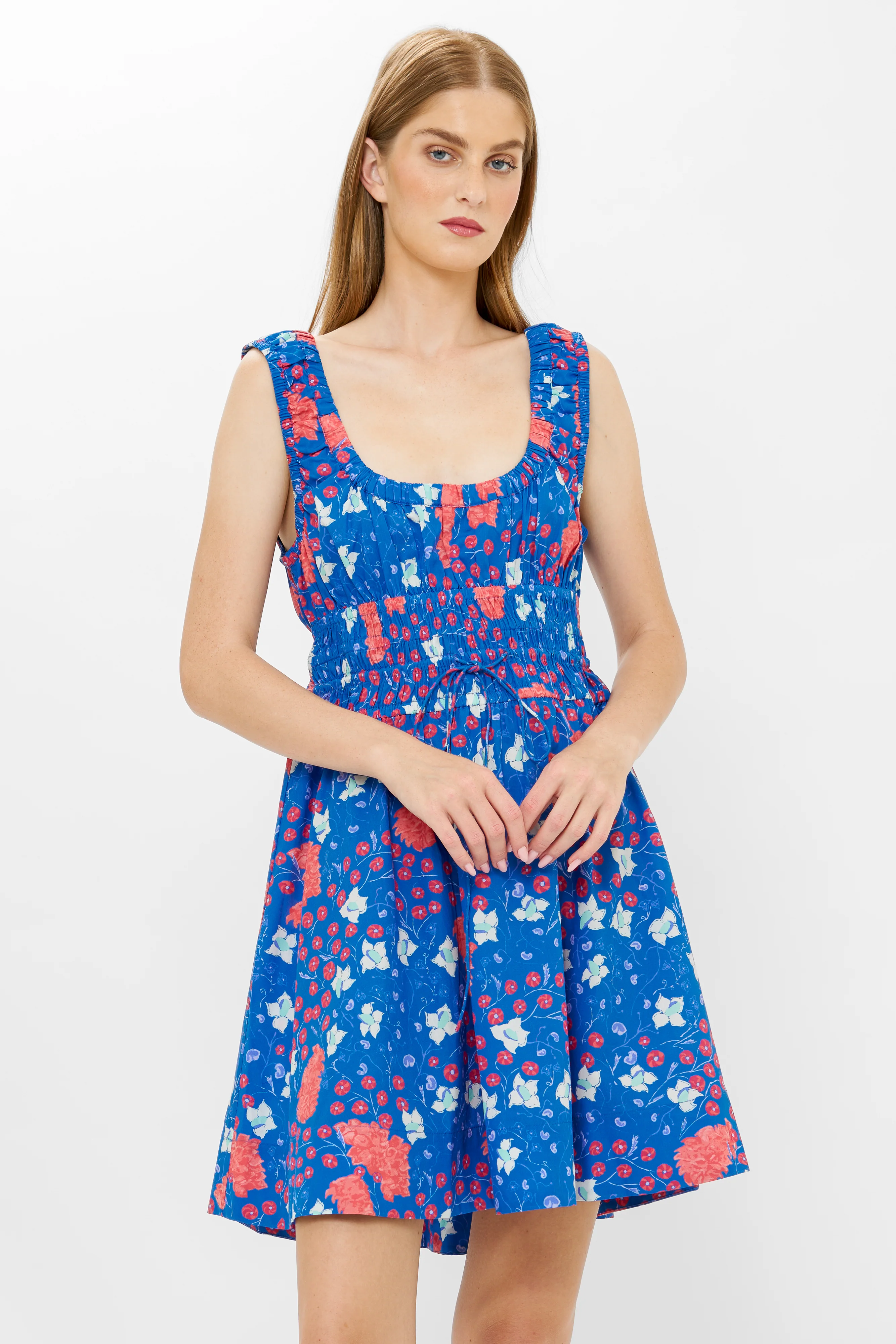 Harper Mini Dress- Fleur Blue - Image 4