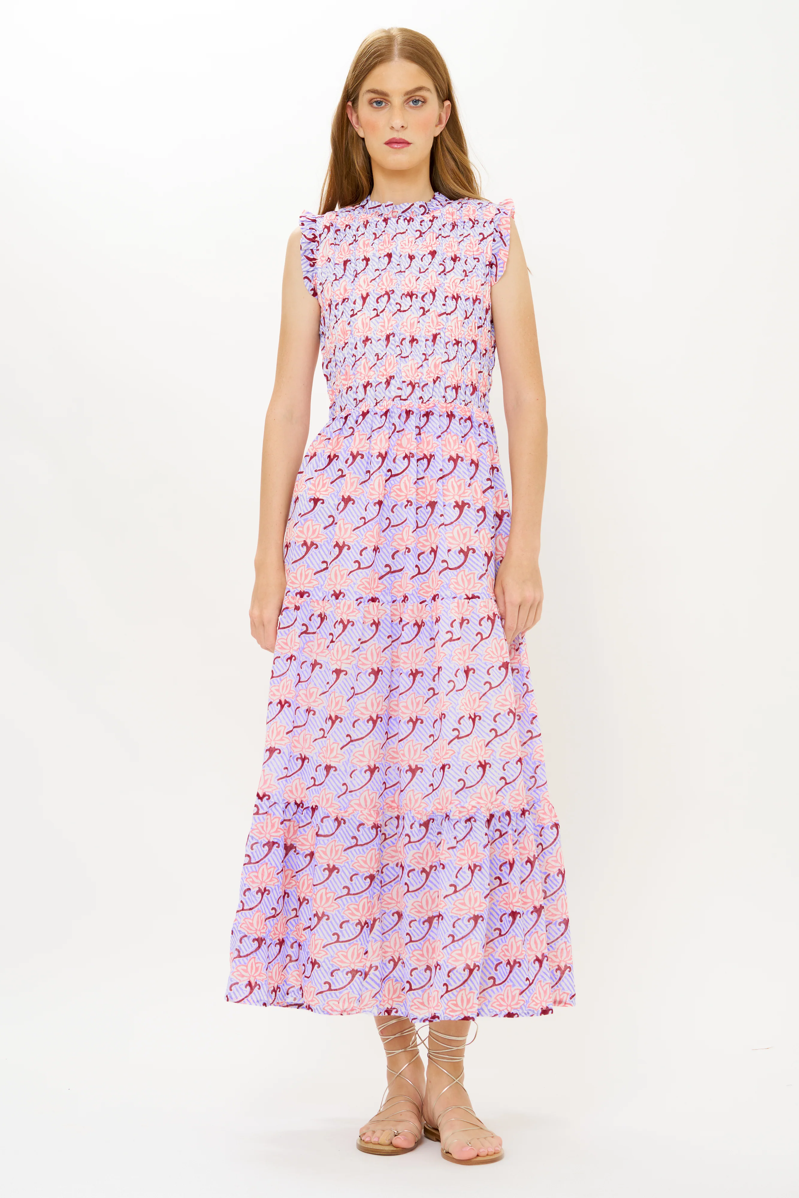 Sleeveless Smocked Maxi- Florence Petal - Image 5