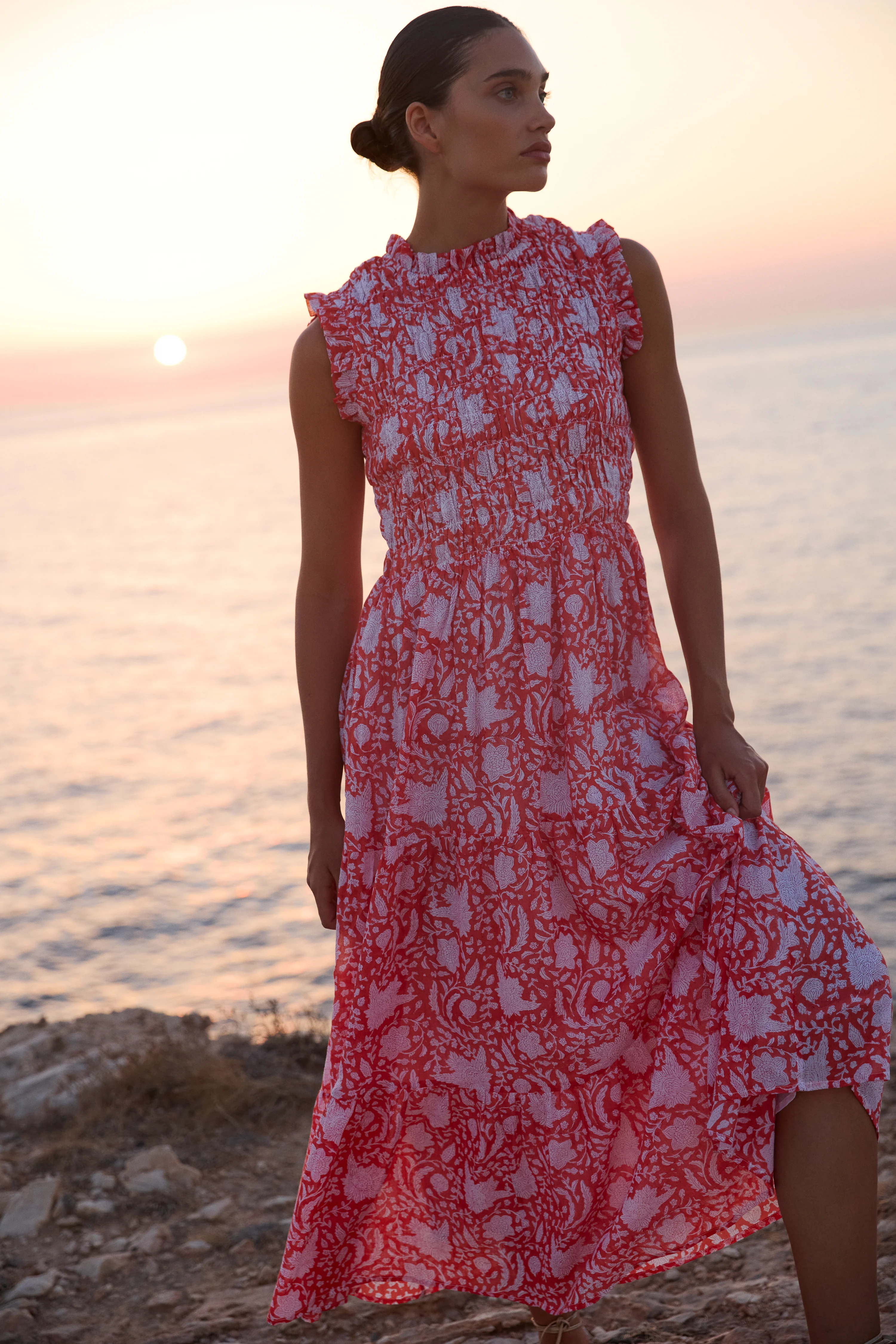 Sleeveless Smocked Maxi- Ivy Orange - Image 6
