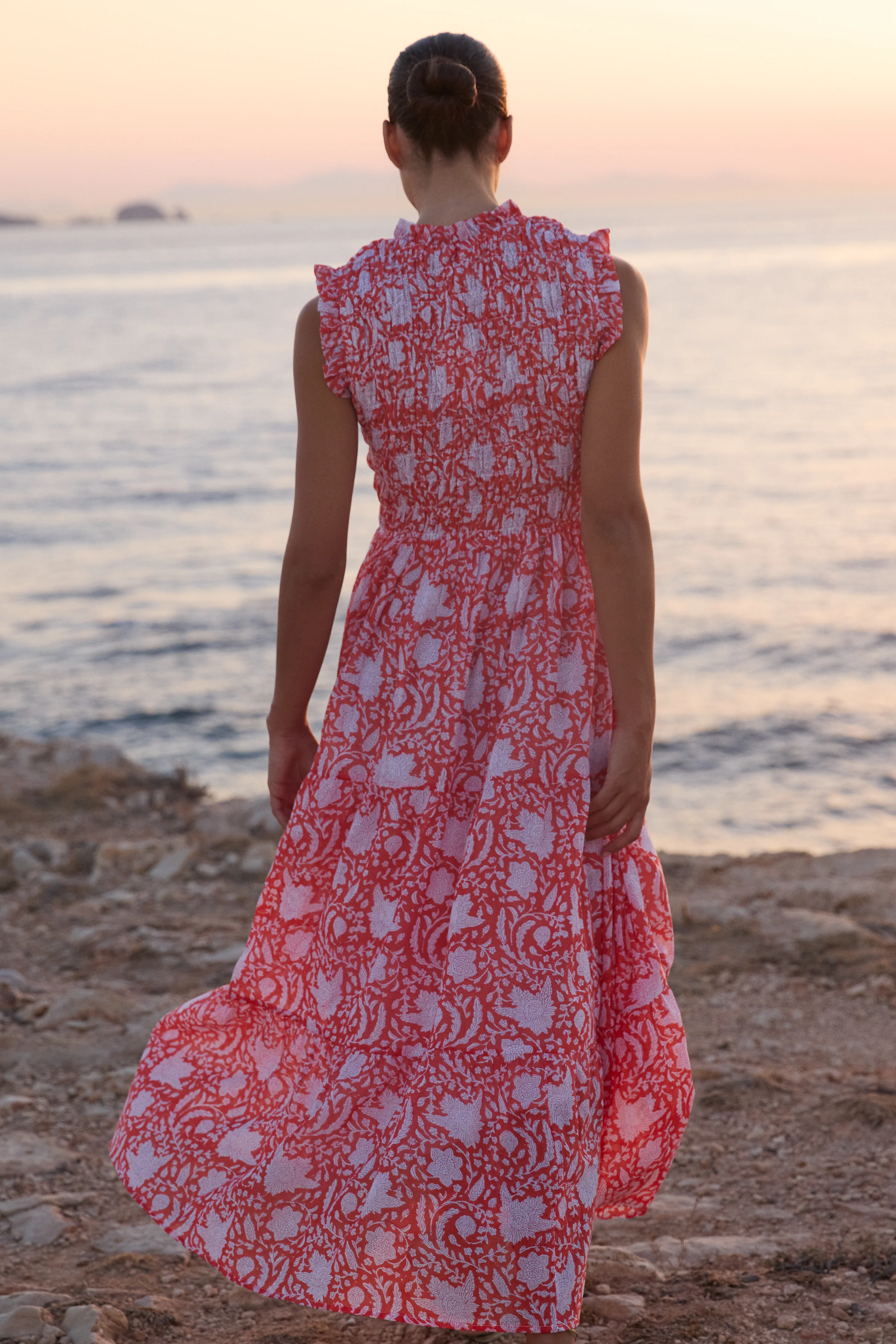 Sleeveless Smocked Maxi- Ivy Orange - Image 7