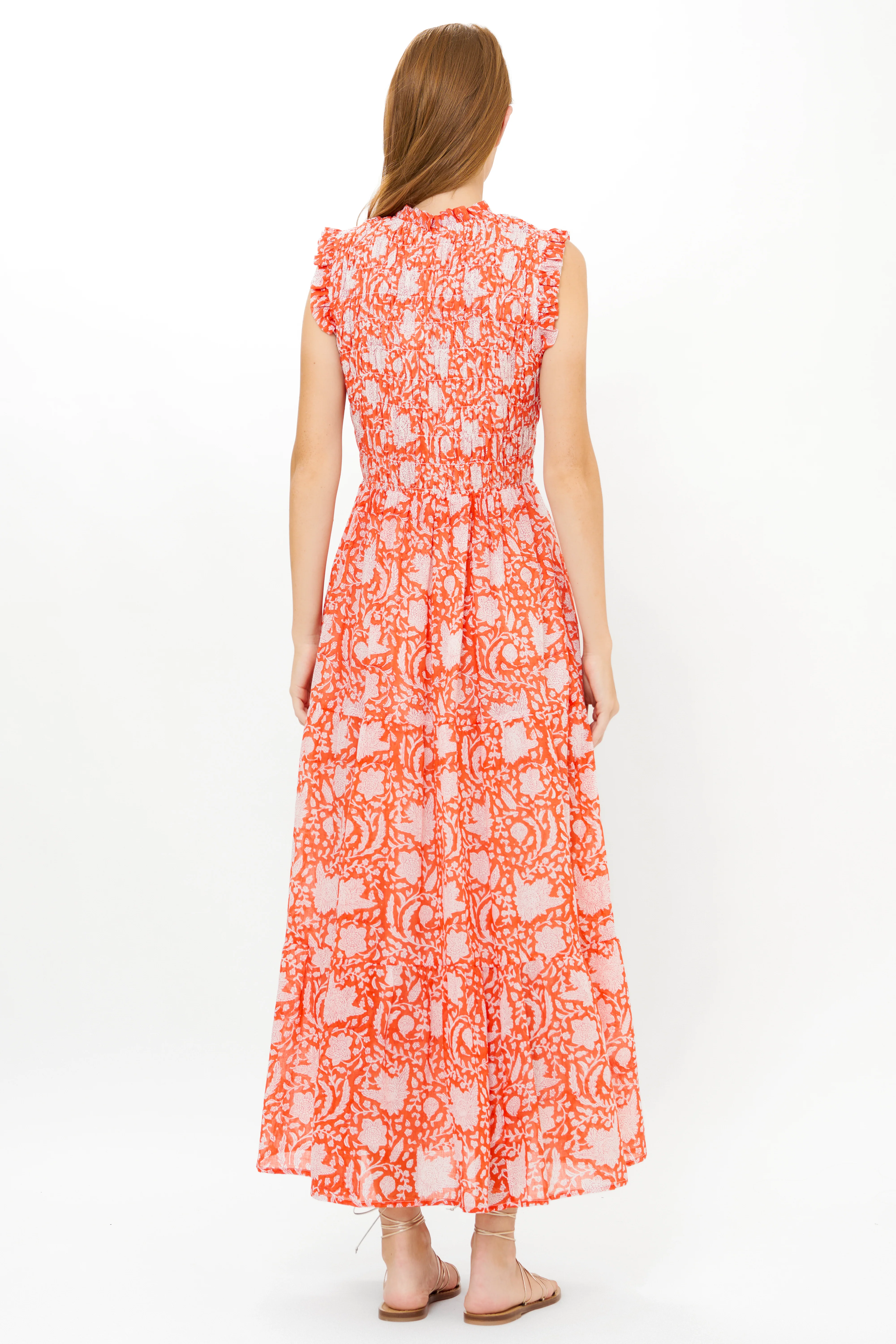 Sleeveless Smocked Maxi- Ivy Orange - Image 9