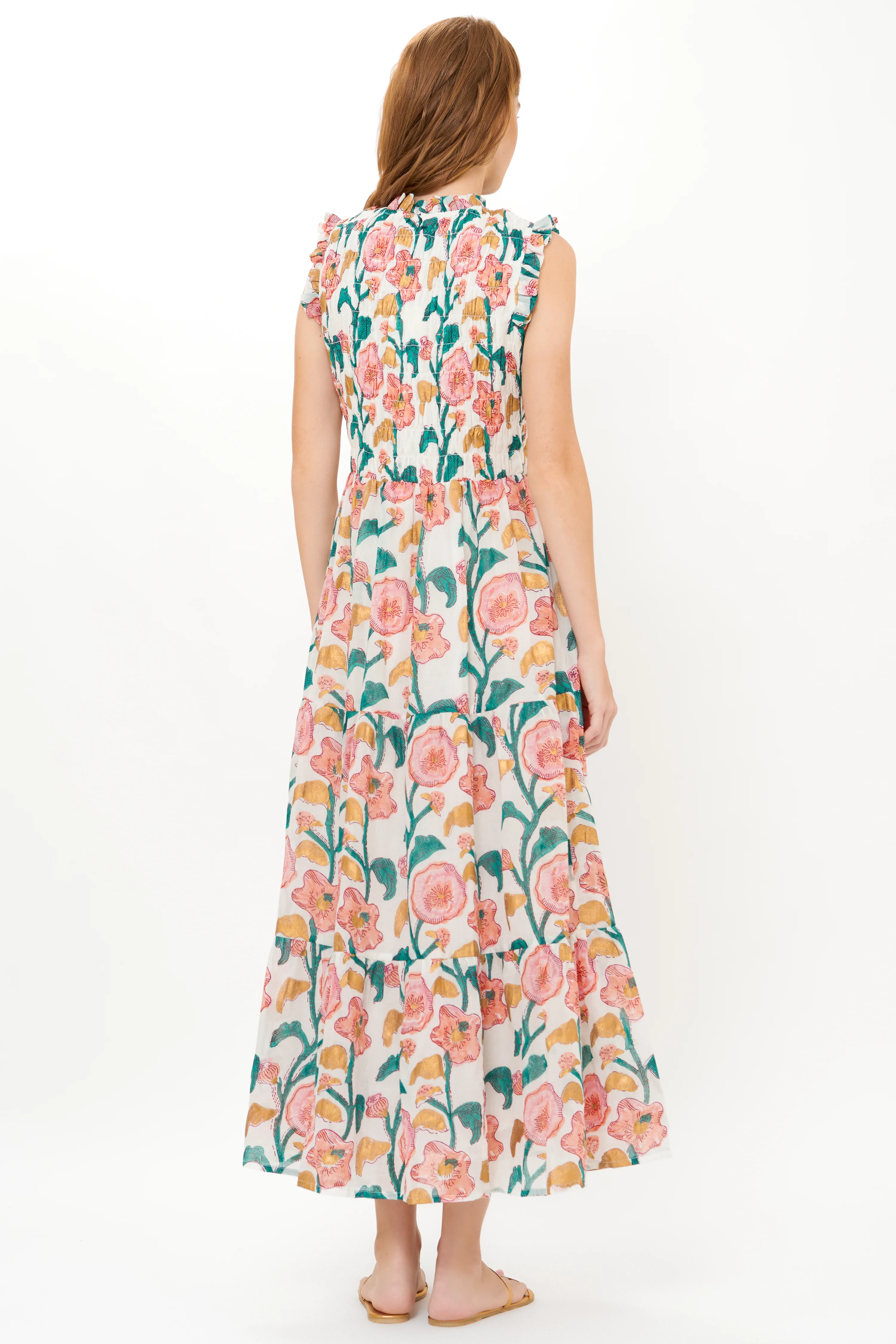 Sleeveless Smocked Maxi- Poppy Teal - Image 8