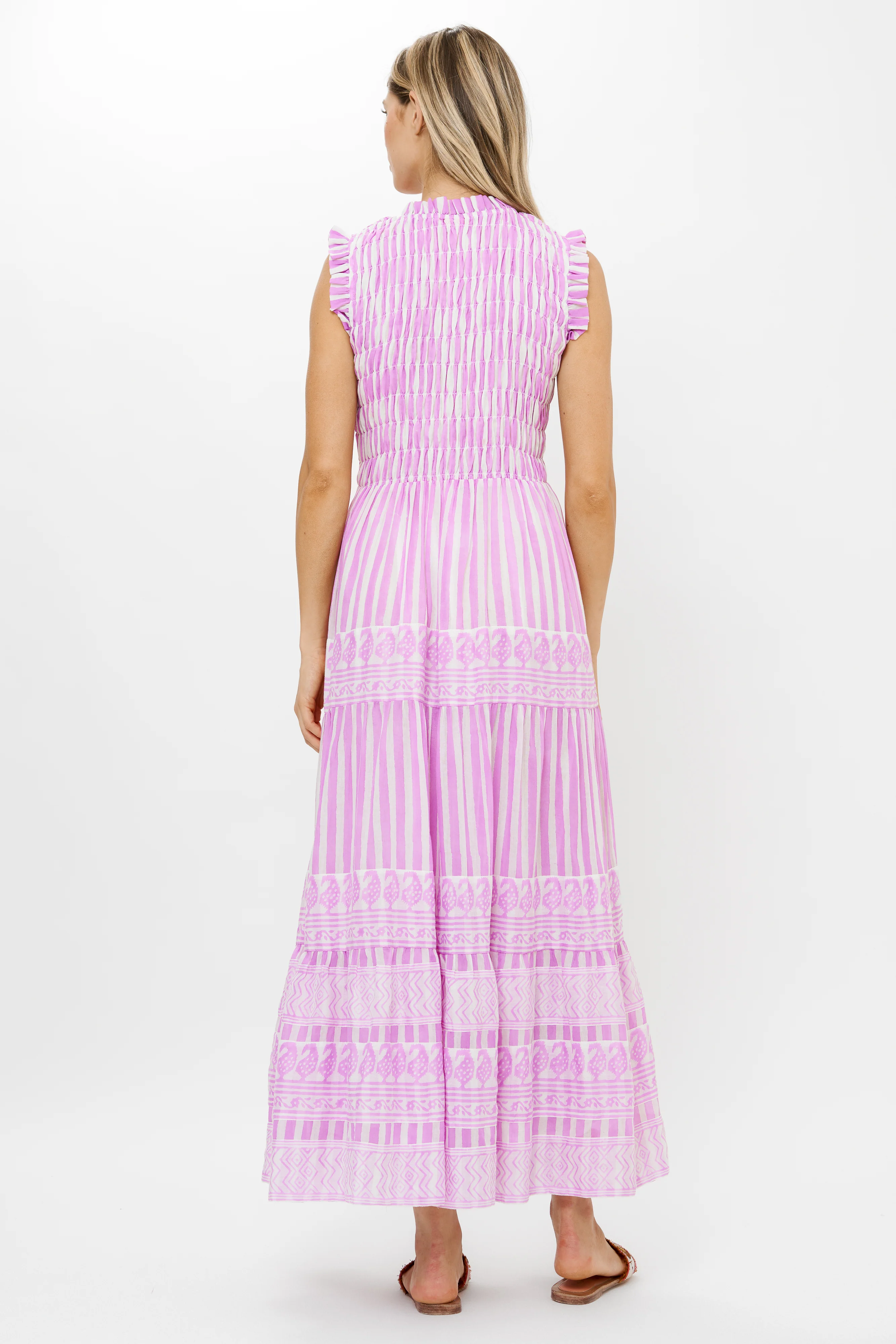 Sleeveless Smocked Maxi- Santorini Lilac - Image 6
