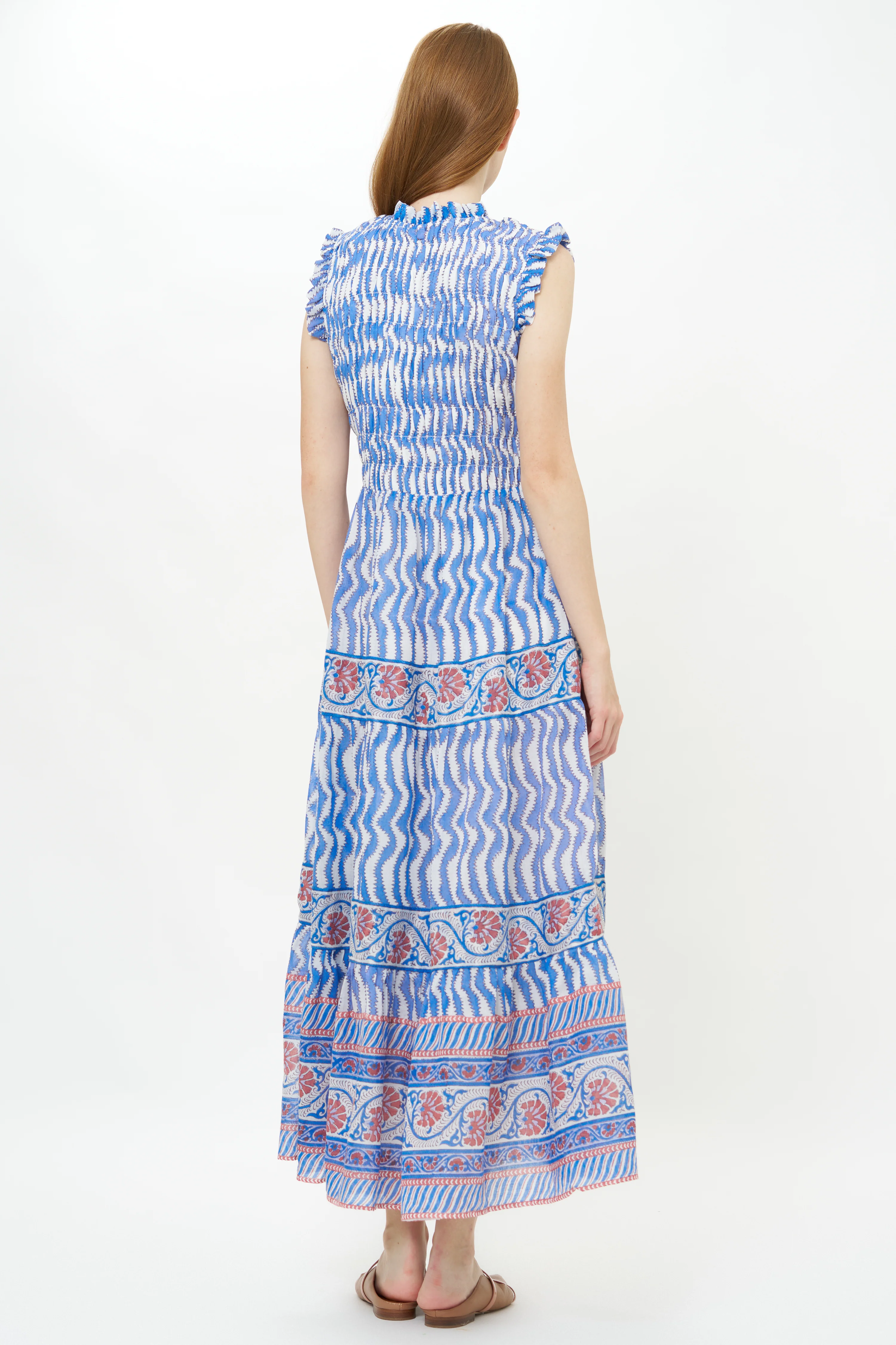 Sleeveless Smocked Maxi- Sierra Blue - Image 11