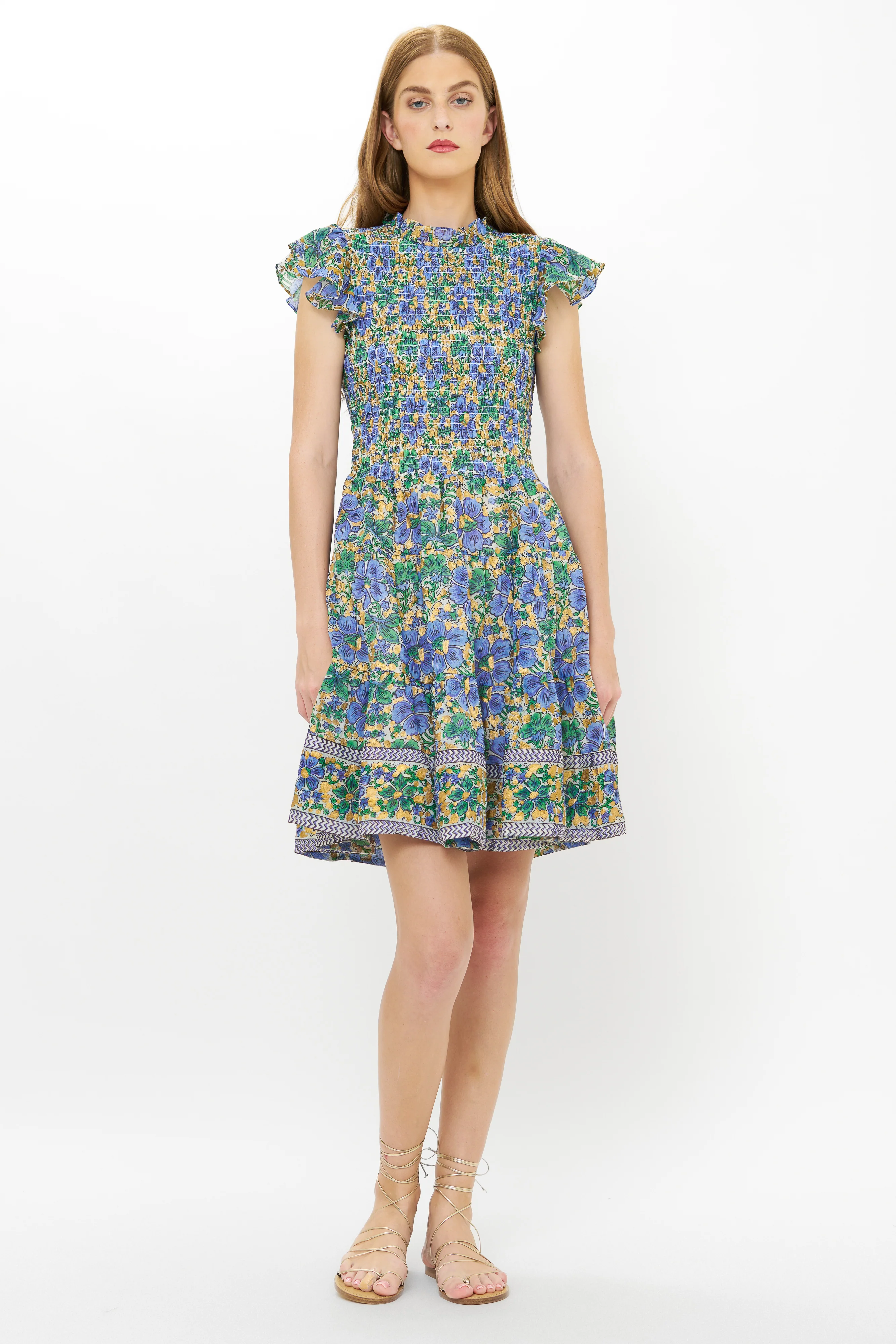 Smocked Flirty Short- Matera Blue - Image 3