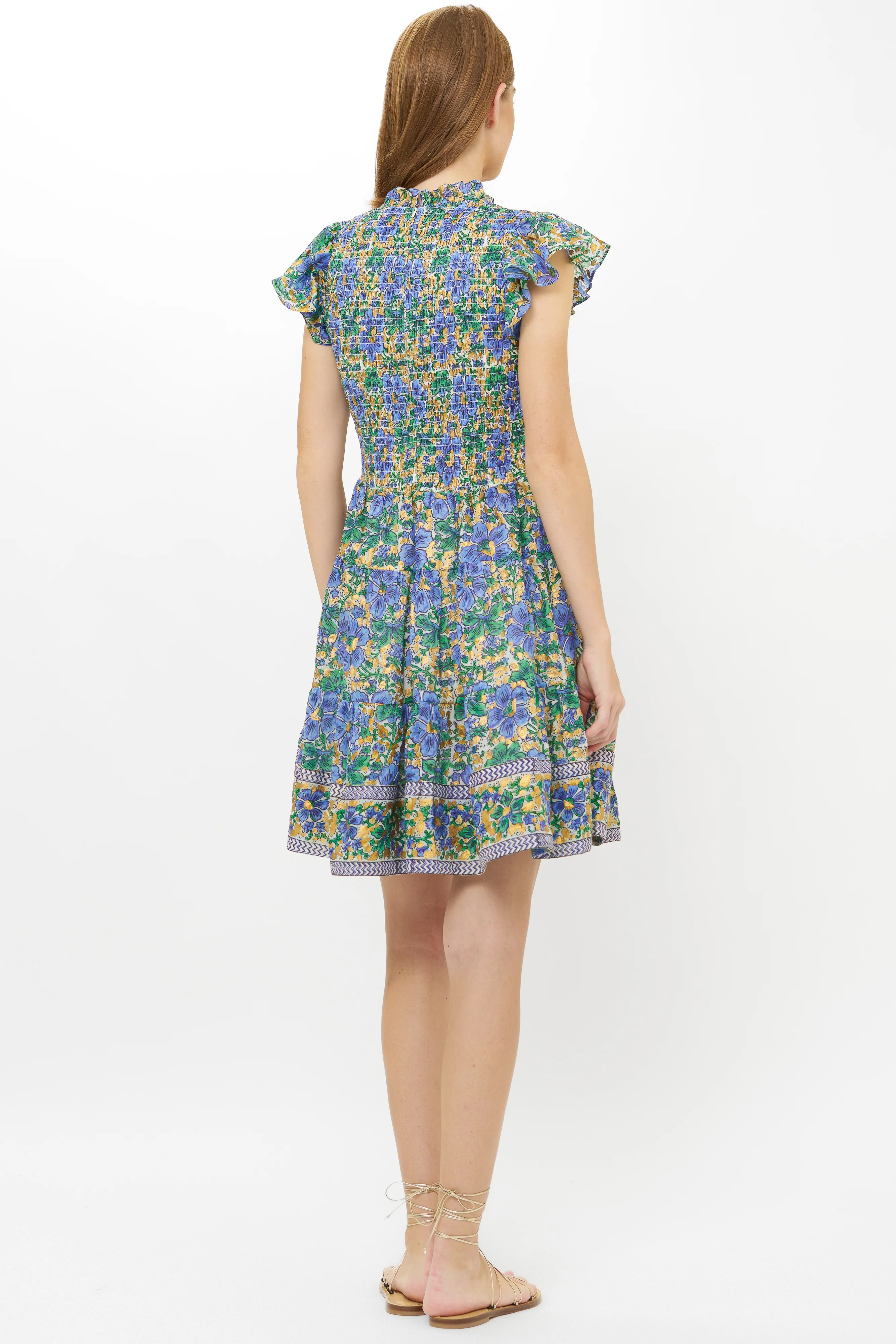 Smocked Flirty Short- Matera Blue - Image 4