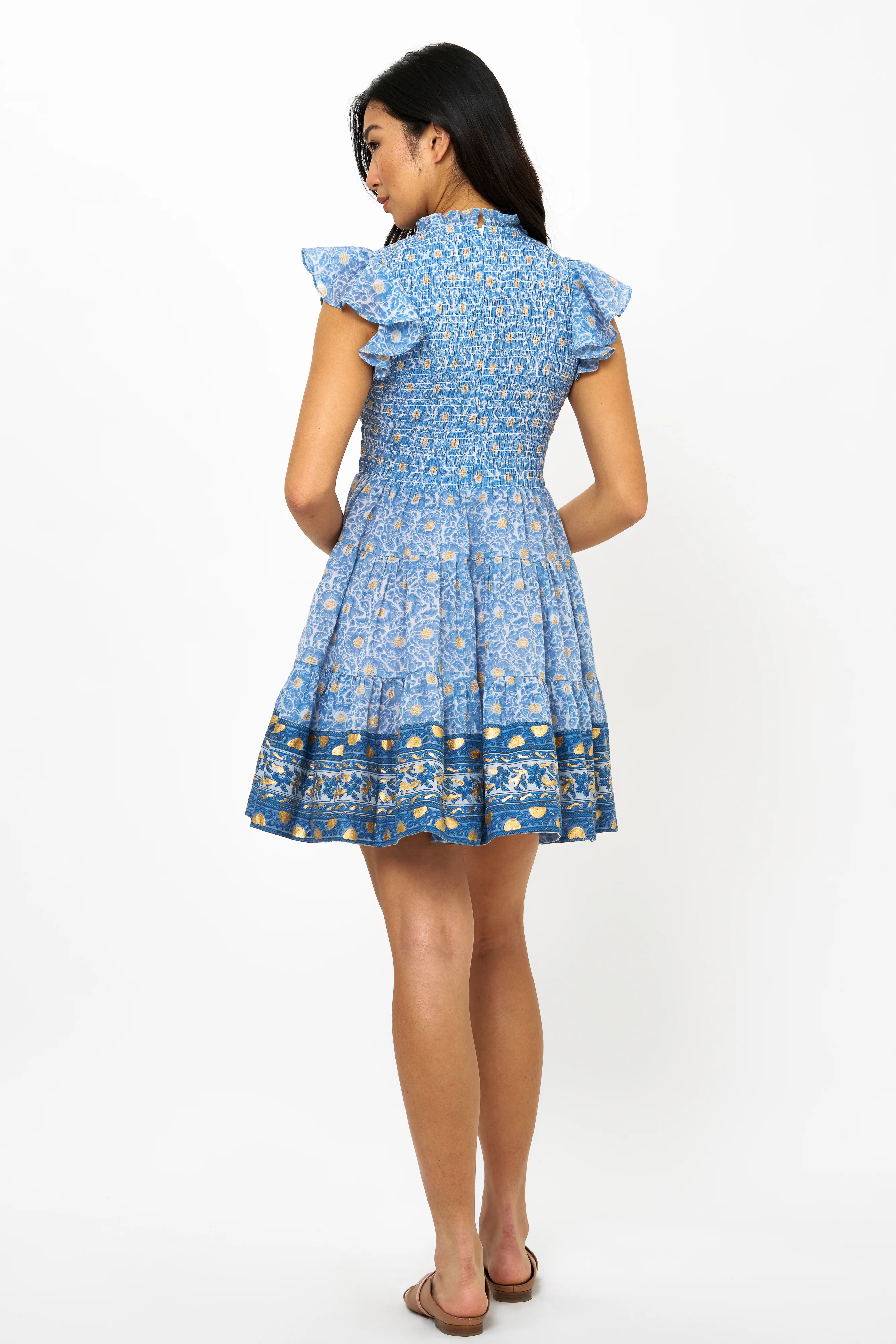 Smocked Flirty Short- Budapest Blue - Image 5