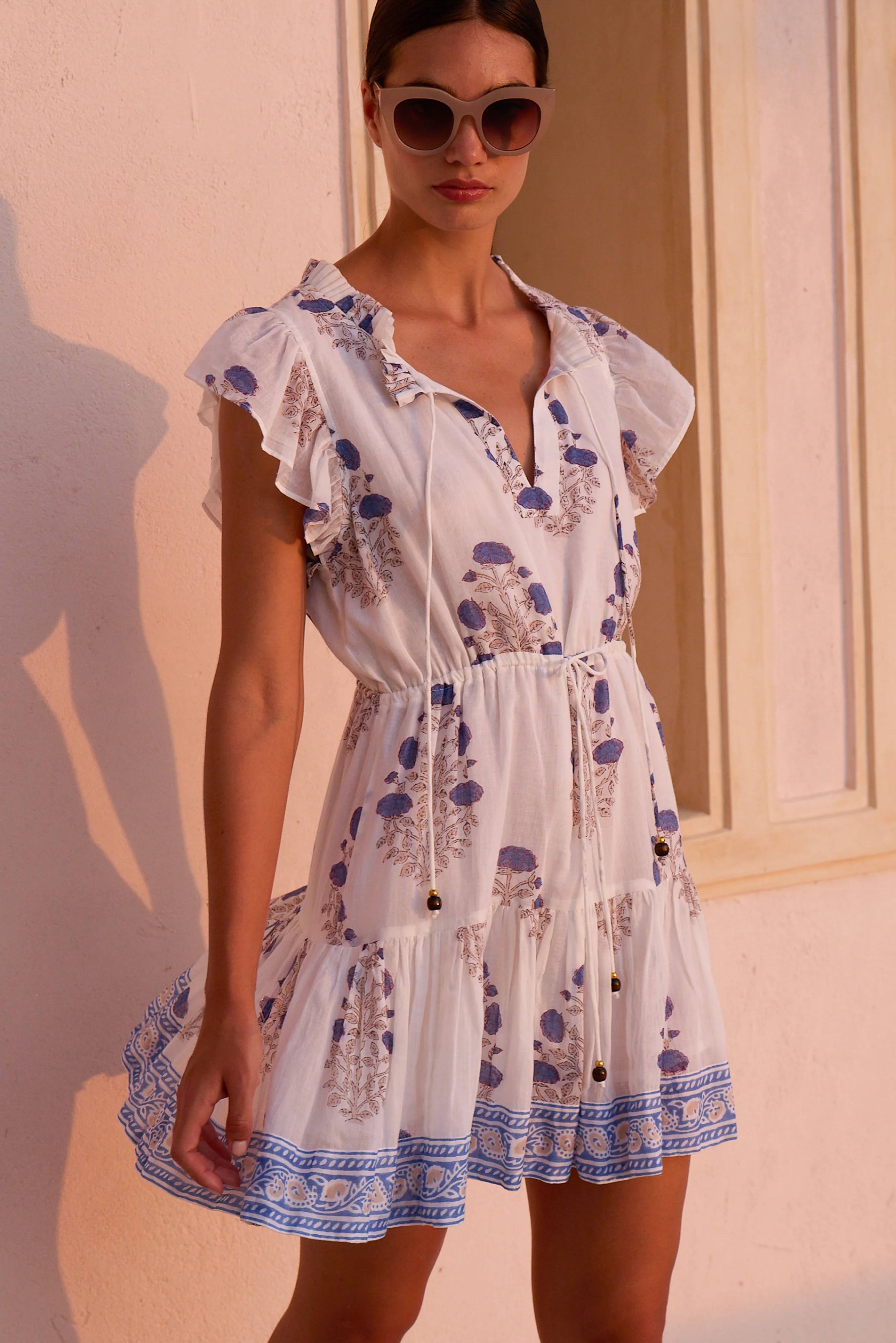 Cinched Flirty Short- Laguna Blue - Image 3