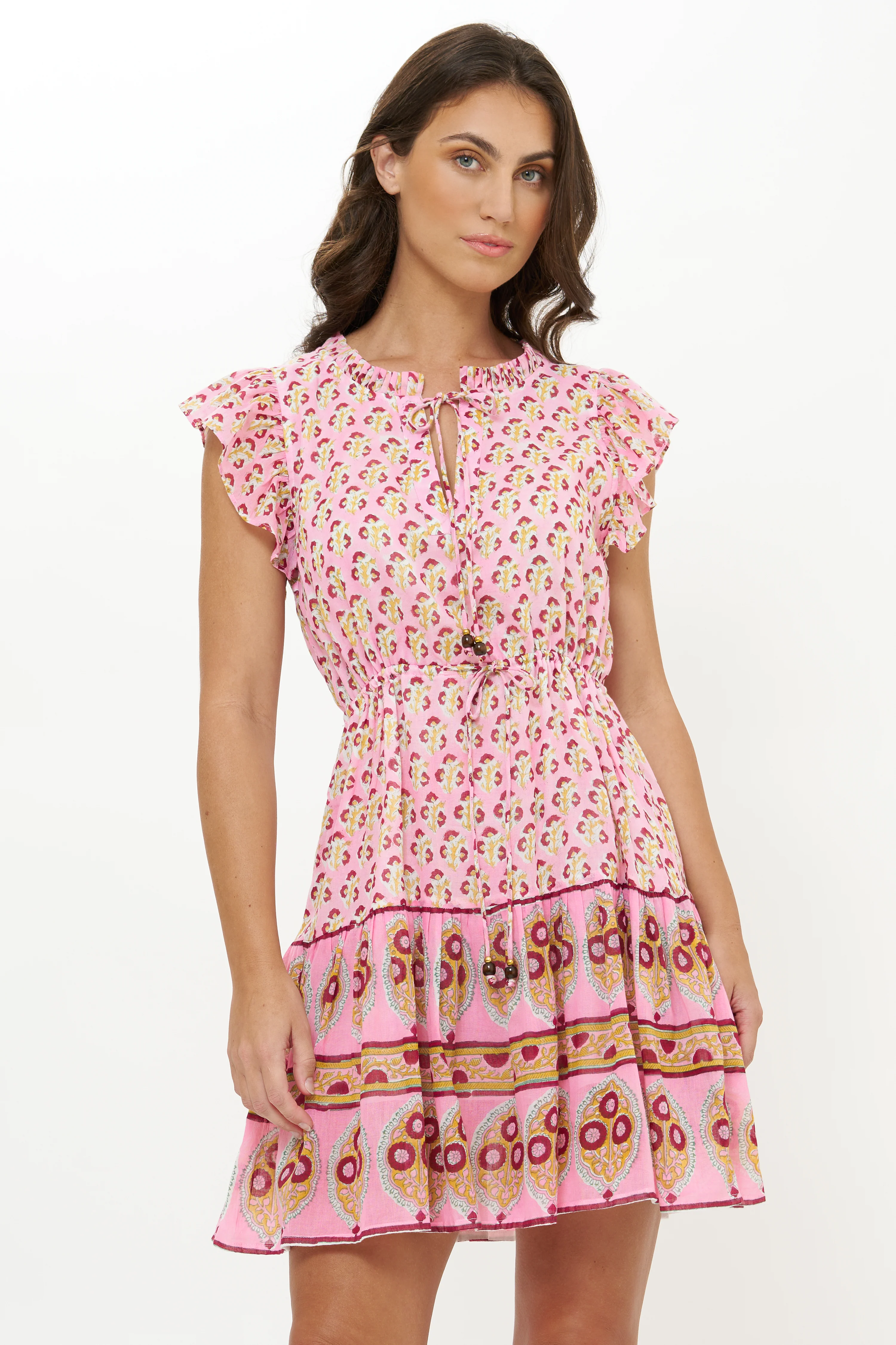 Cinched Flirty Short- Riad Rhubarb - Image 6