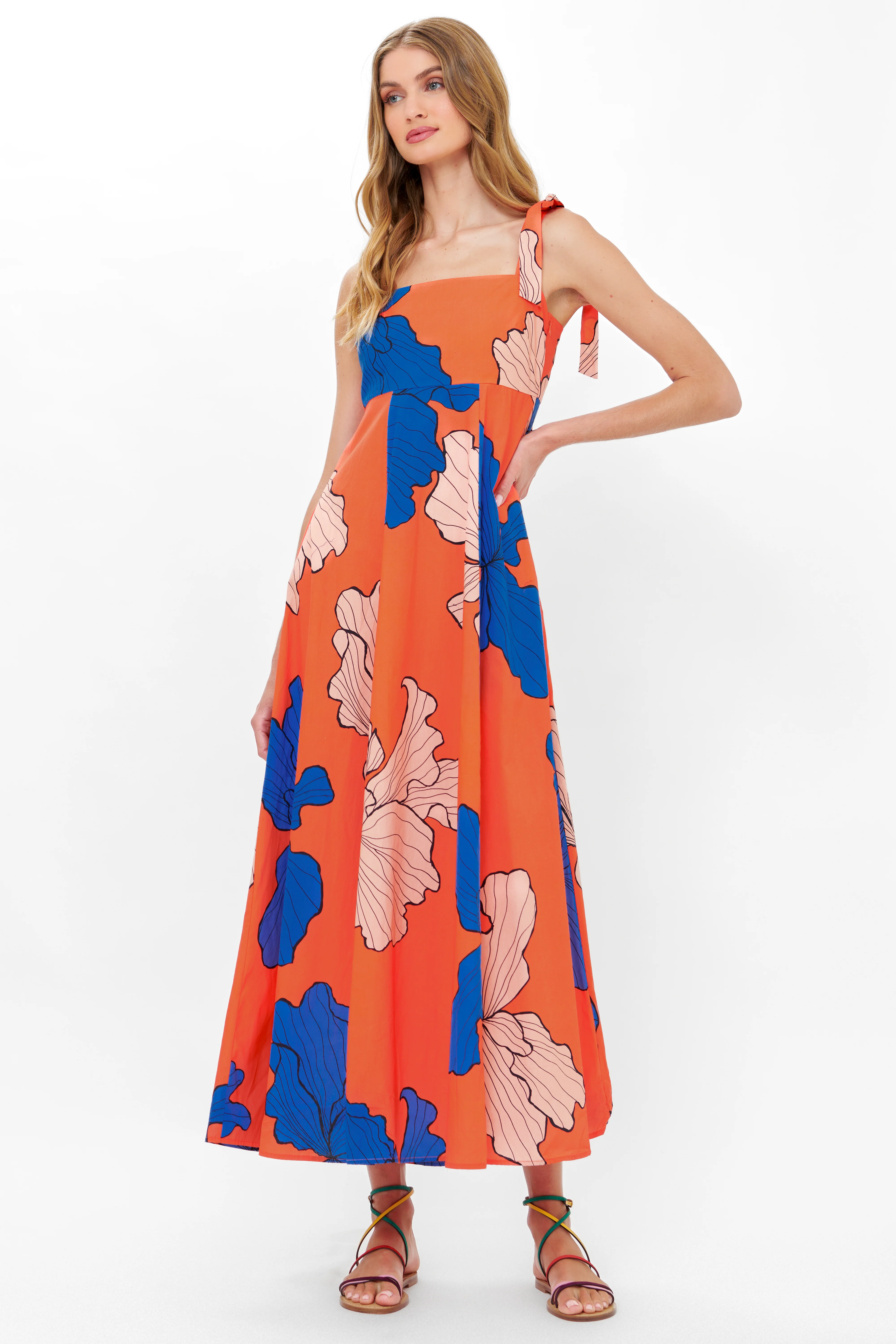 Delilah Dress- Bora Bora Red - Image 5