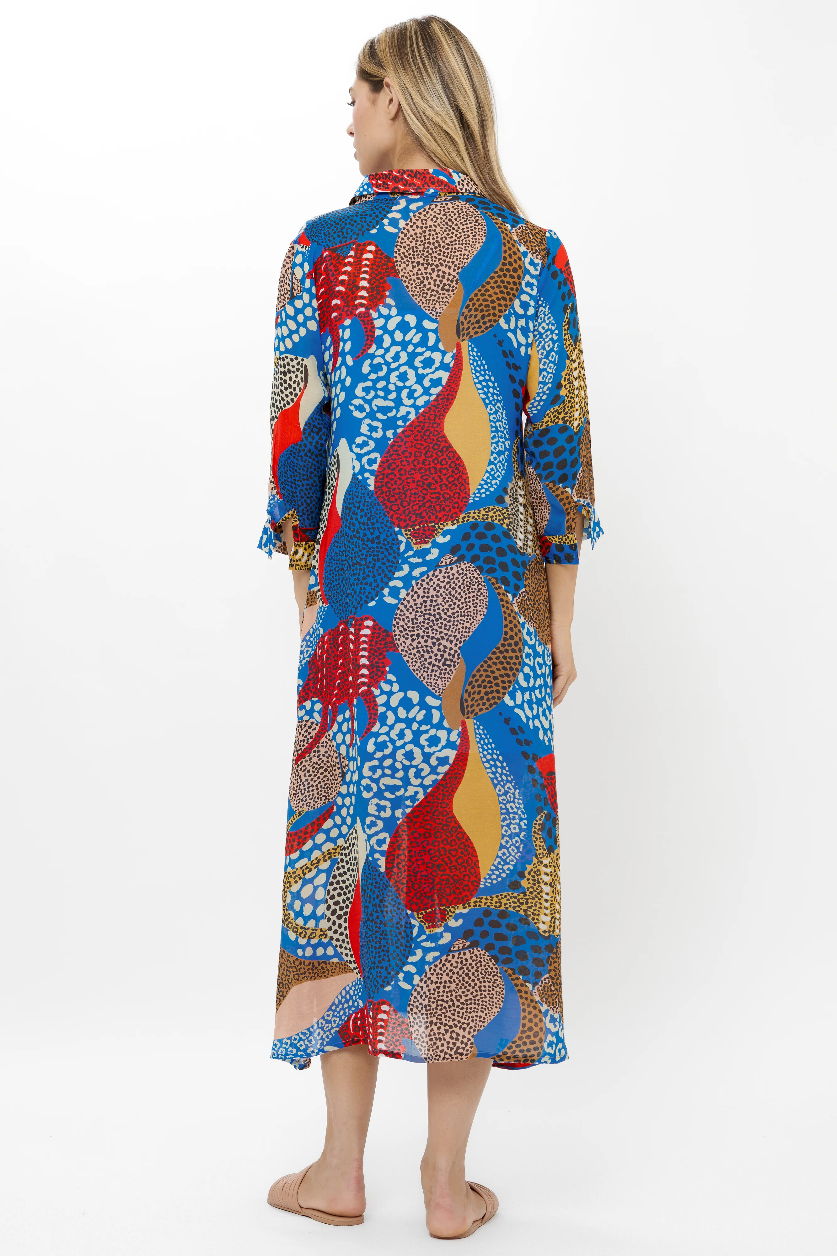 Shirt Dress Midi- Nautilus Blue - Image 8