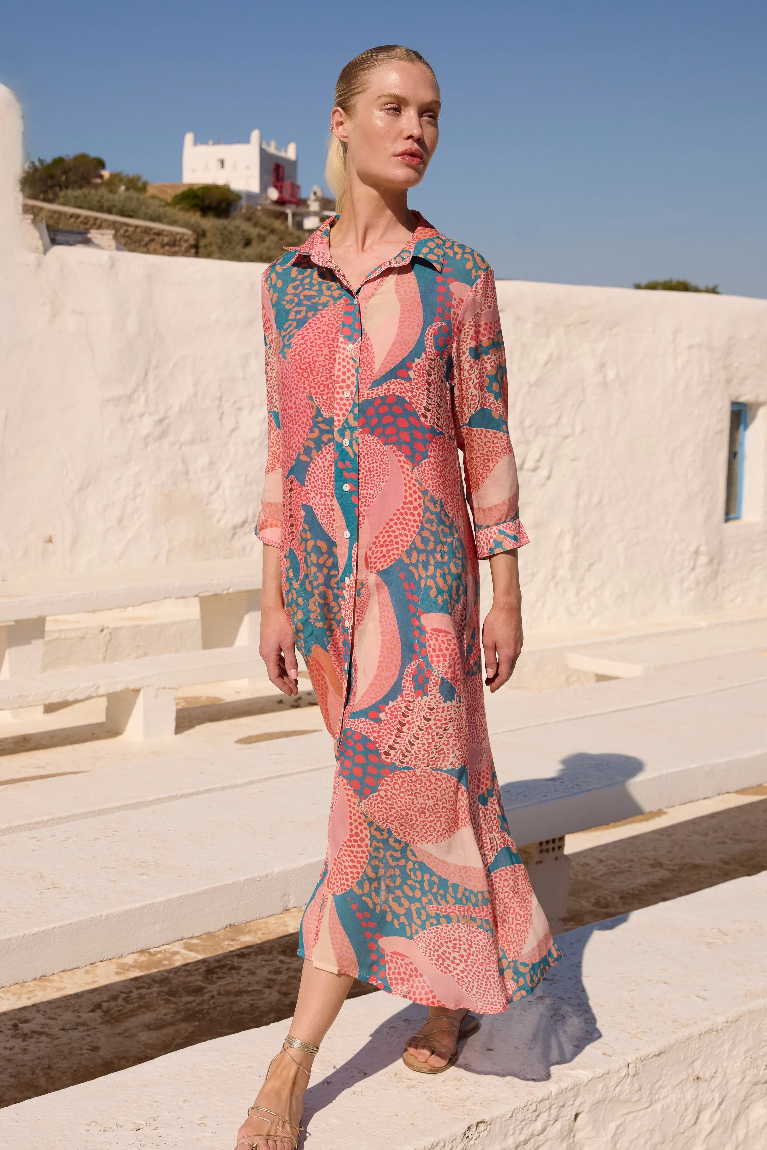 Shirt Dress Midi- Nautilus Navy - Image 2