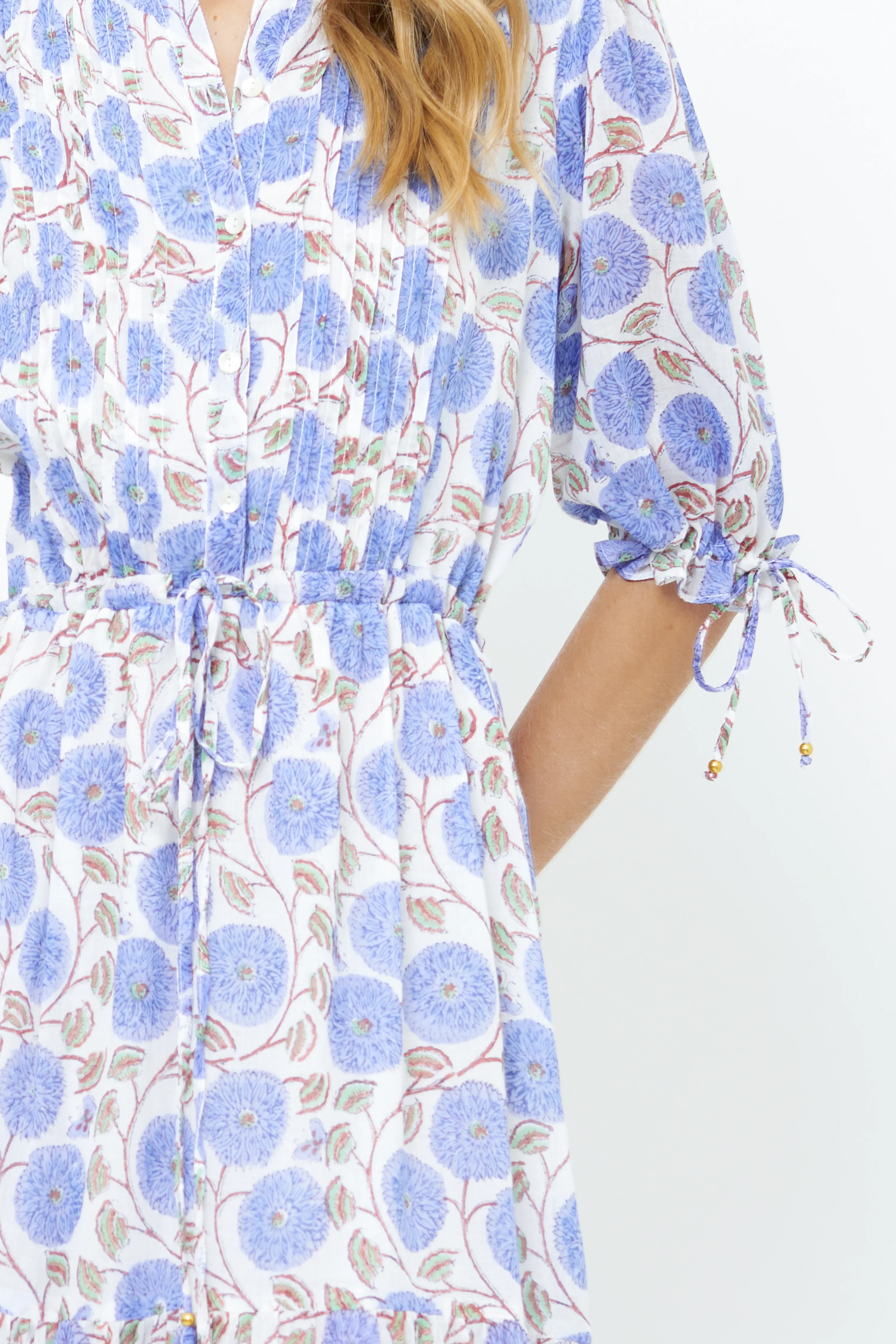 Cinched Pintuck Maxi- Monarch Blue - Image 6