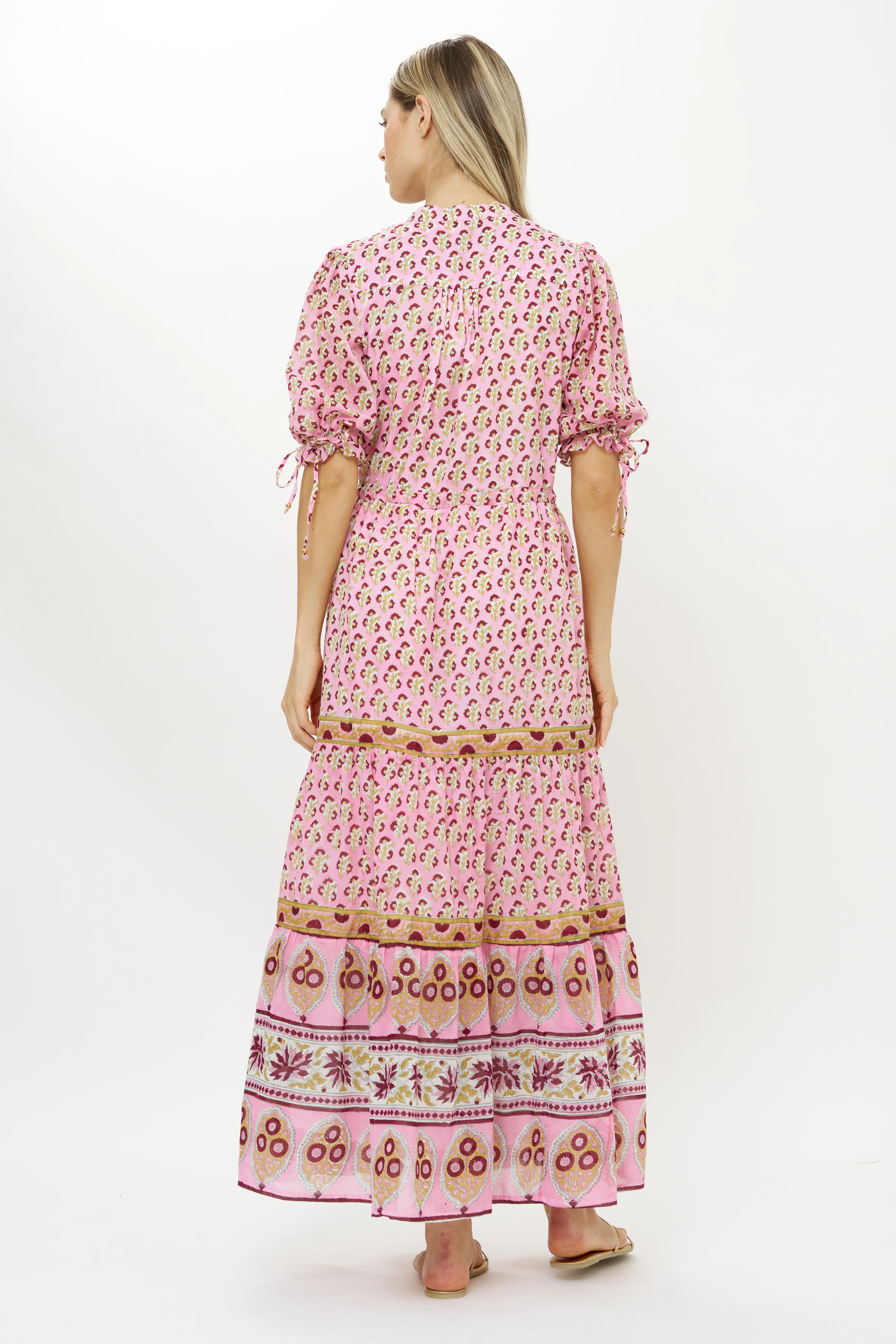 Cinched Pintuck Maxi- Riad Rhubarb - Image 8