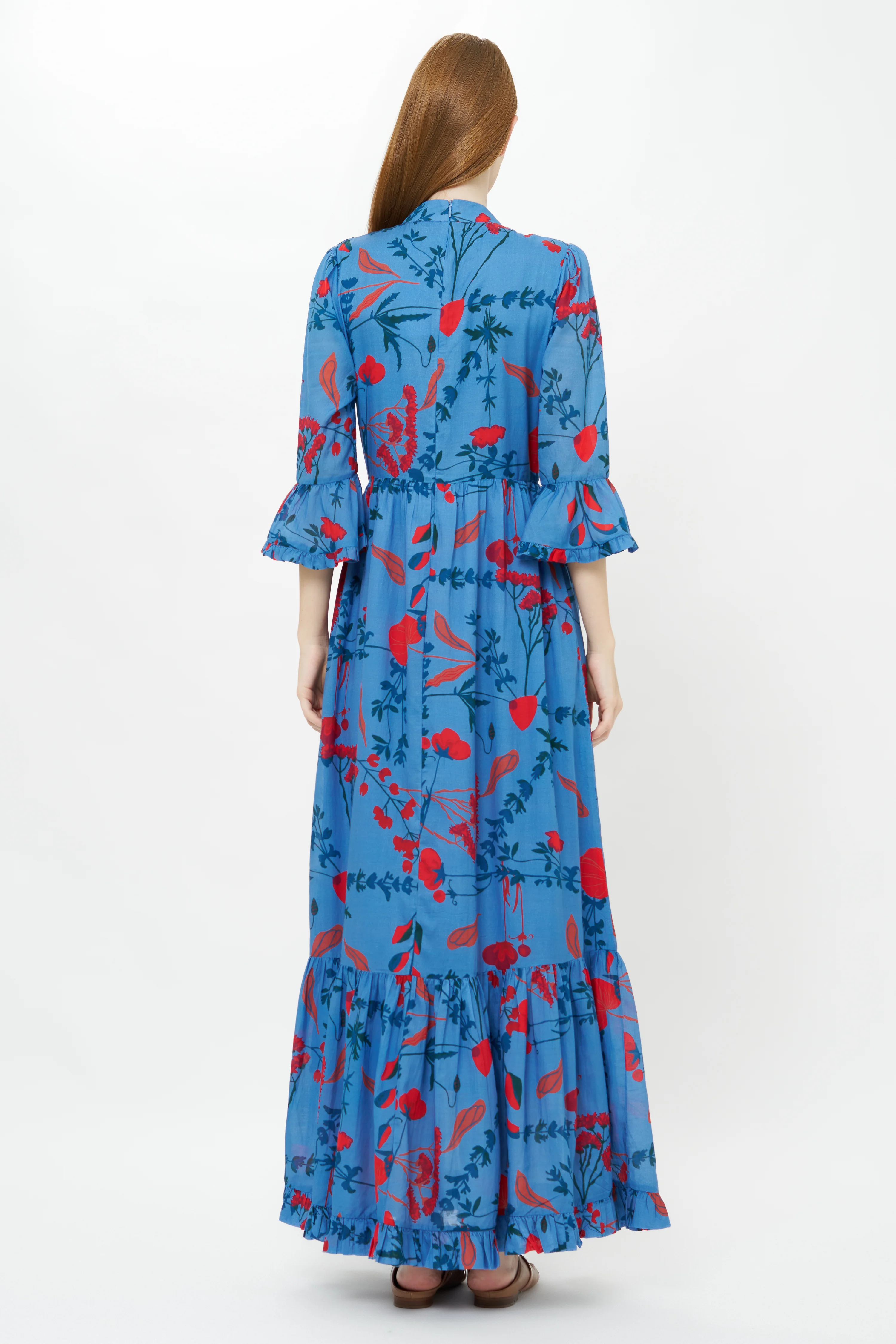 High Neck Bell Maxi- Bartram Blue - Image 10