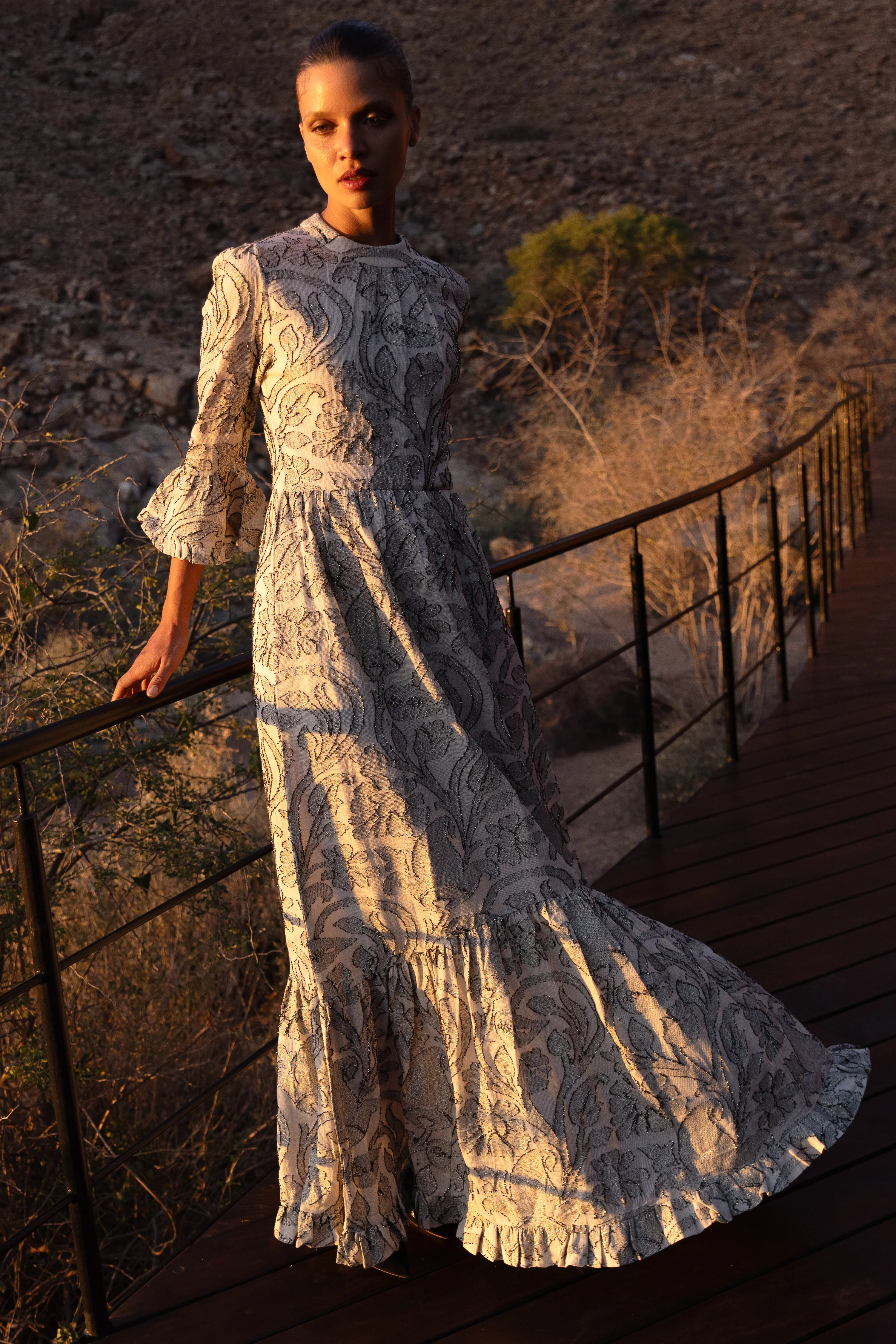 High Neck Bell Maxi- Herod Cream - Image 3
