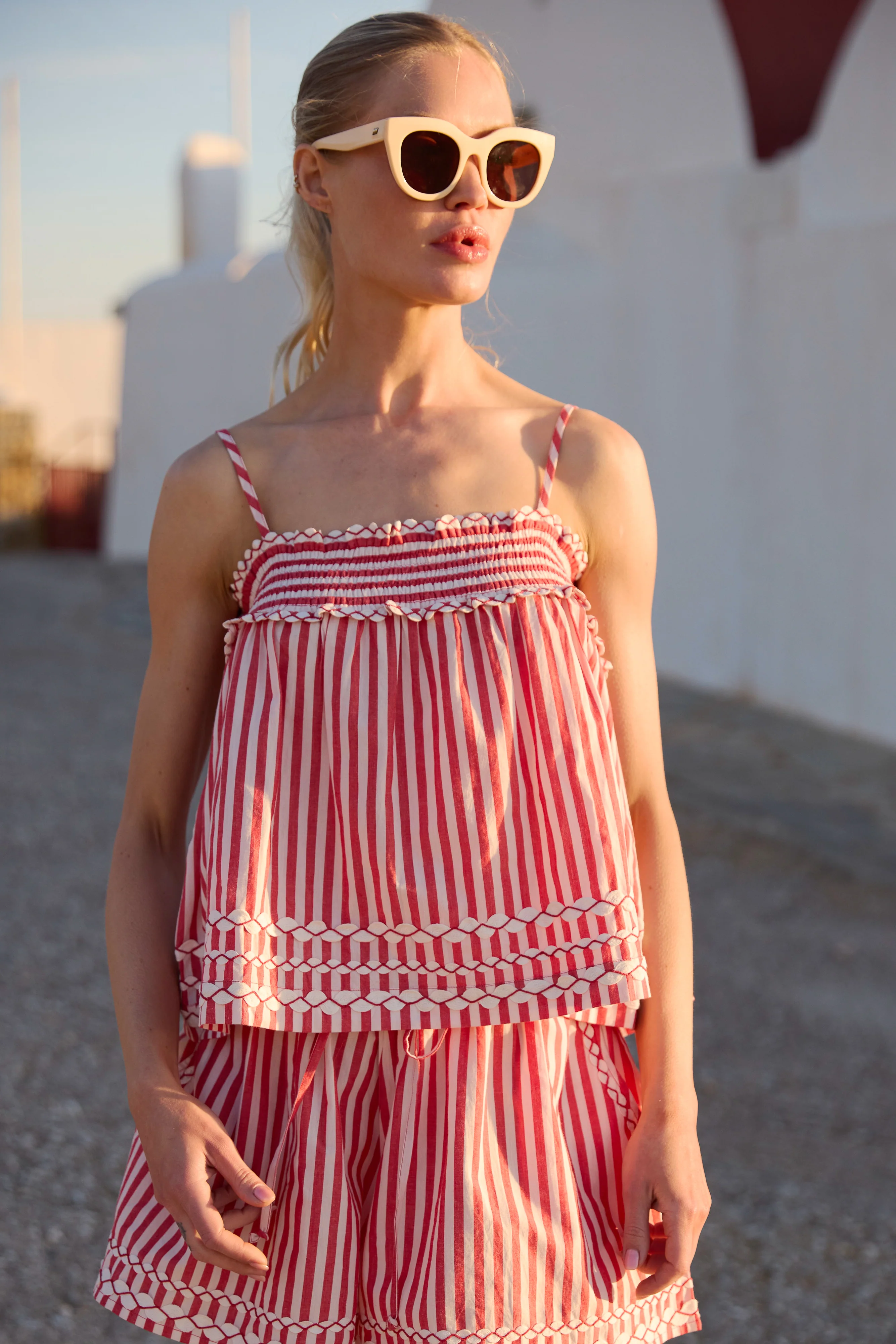 Sadie Top- Sconset Red - Image 3