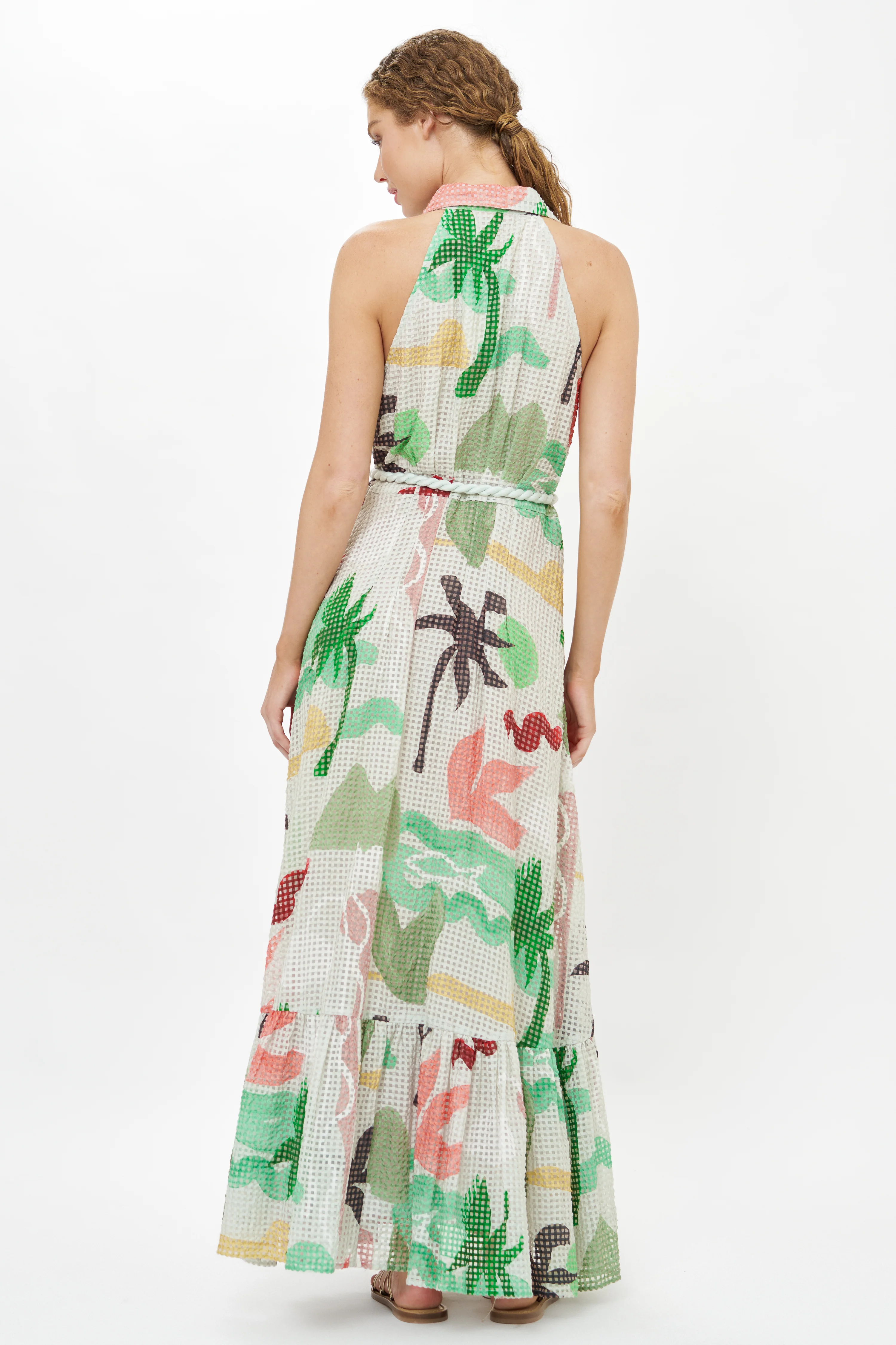 Sleeveless Shirt Dress Maxi- Paradiso Petal - Image 7