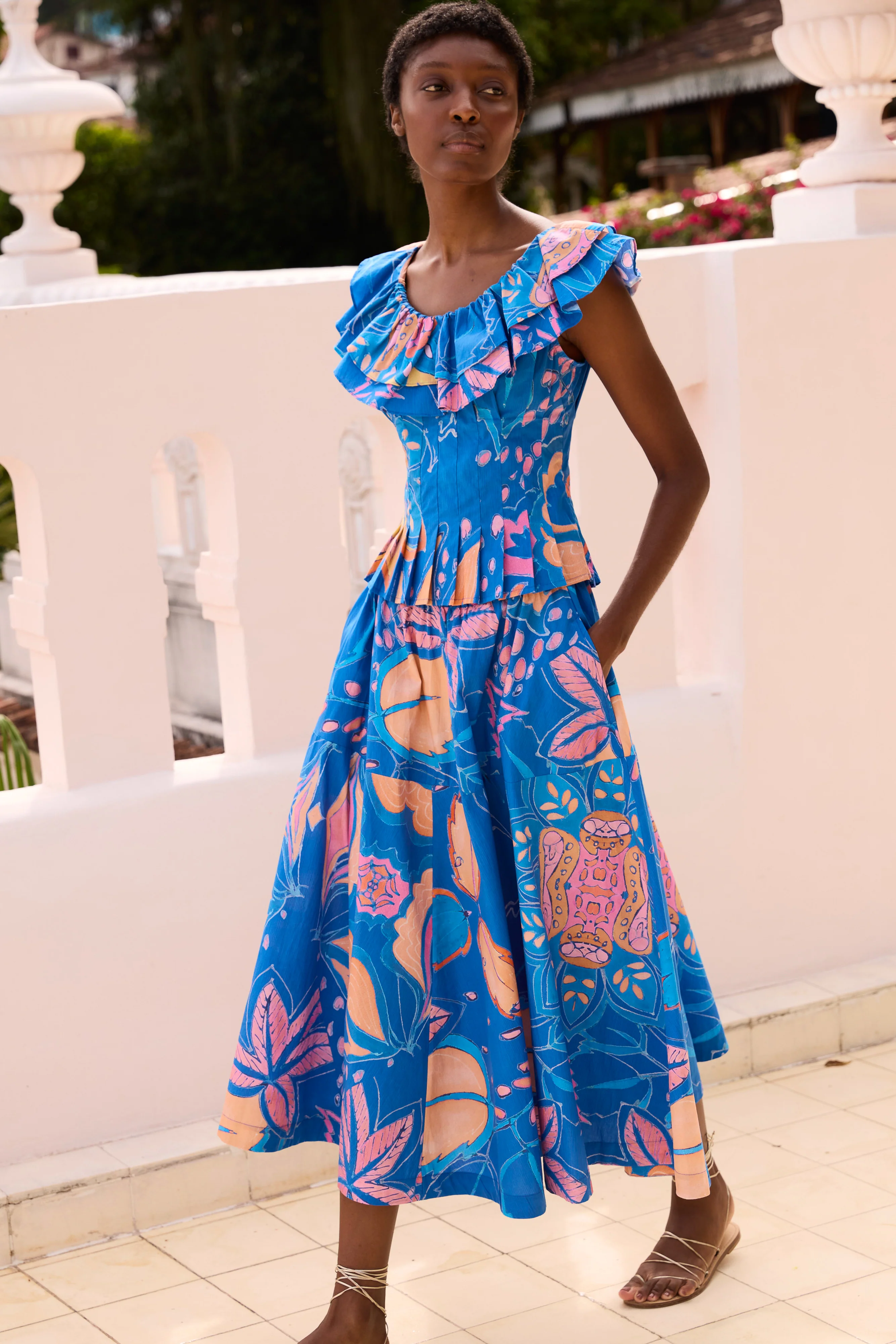 Olivia Skirt- Antico Blue - Image 4