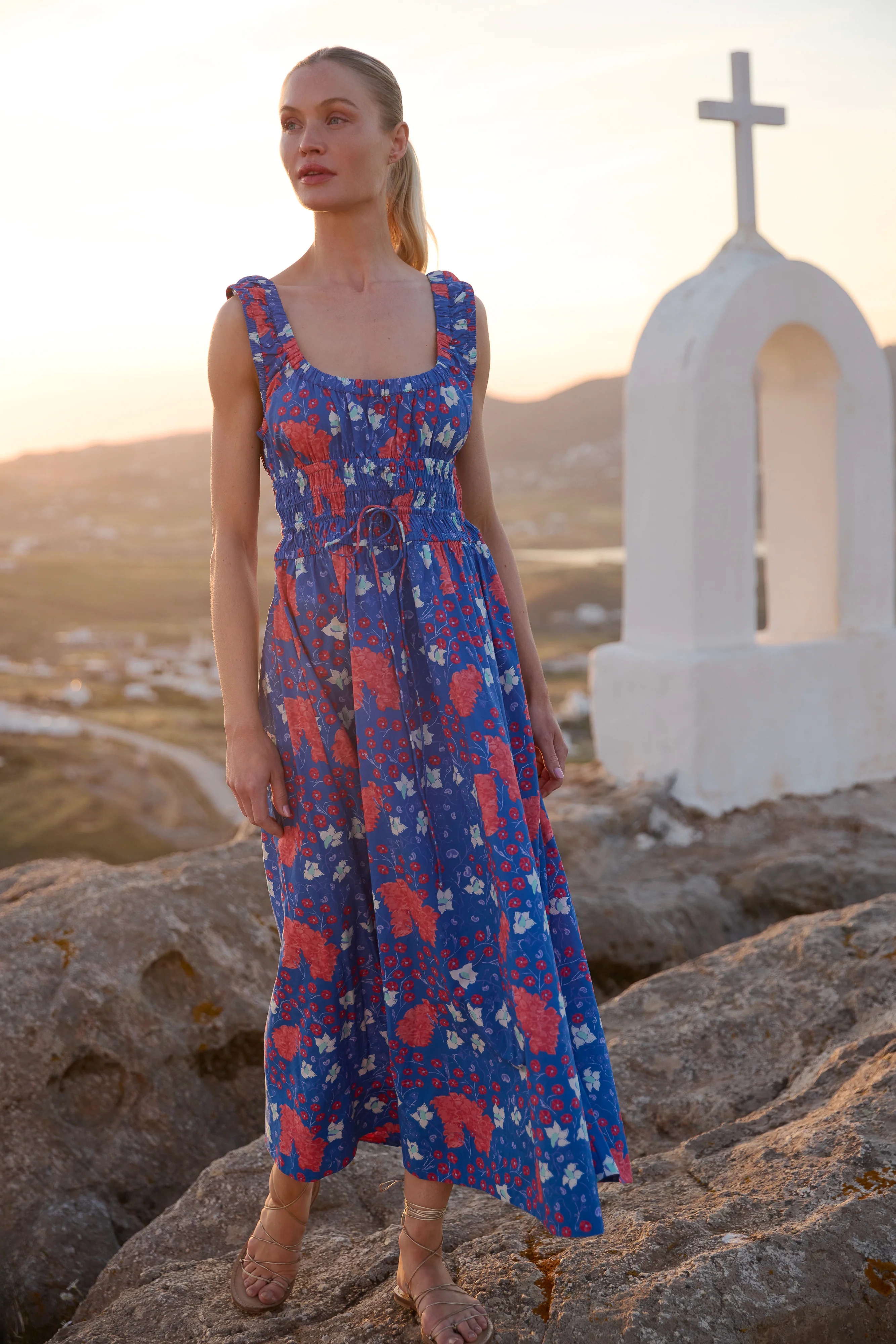 Harper Dress- Fleur Blue - Image 2