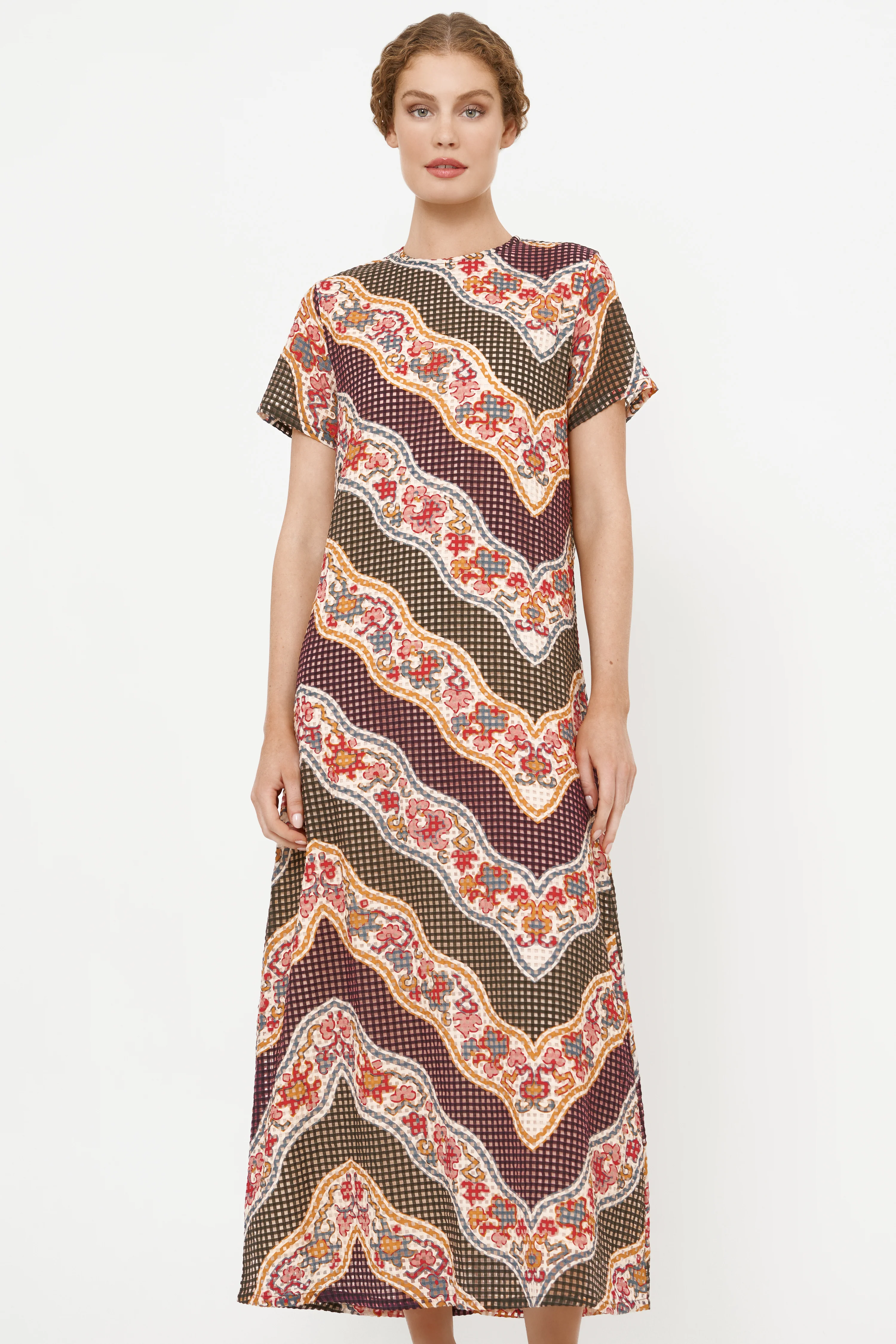 Short Sleeve Shift Maxi- Montezuma Green - Image 6